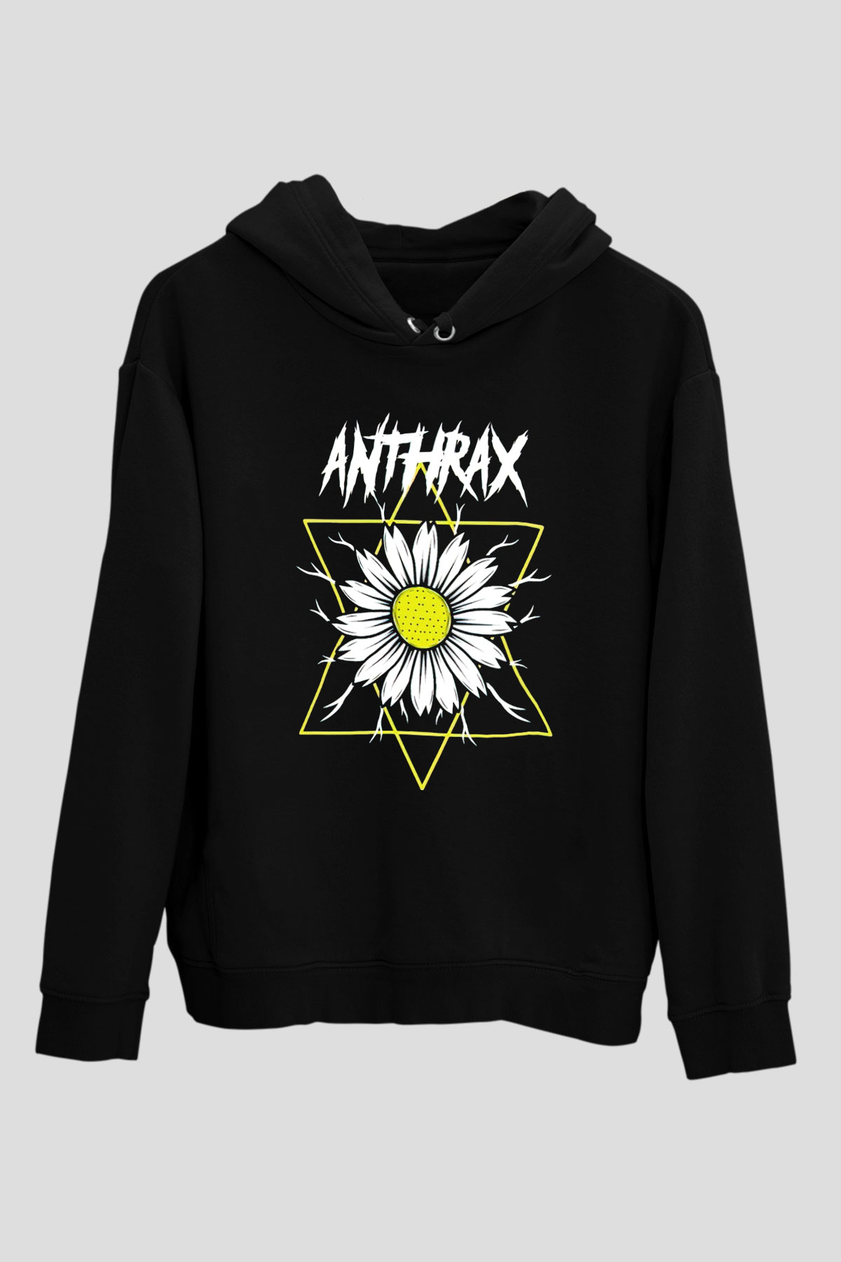 Anthrax Siyah Unisex Kapüşonlu Sweatshirt