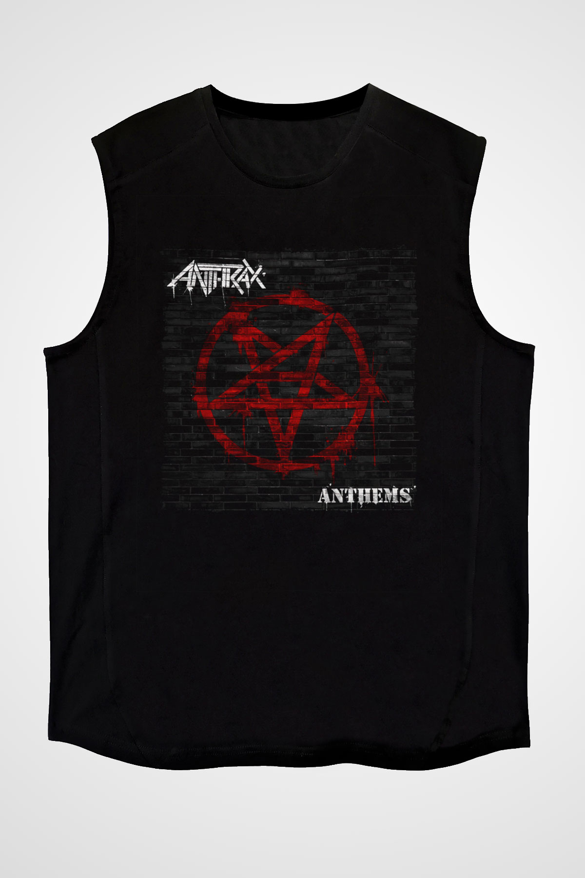 Anthrax Siyah Unisex Kolsuz Tişört