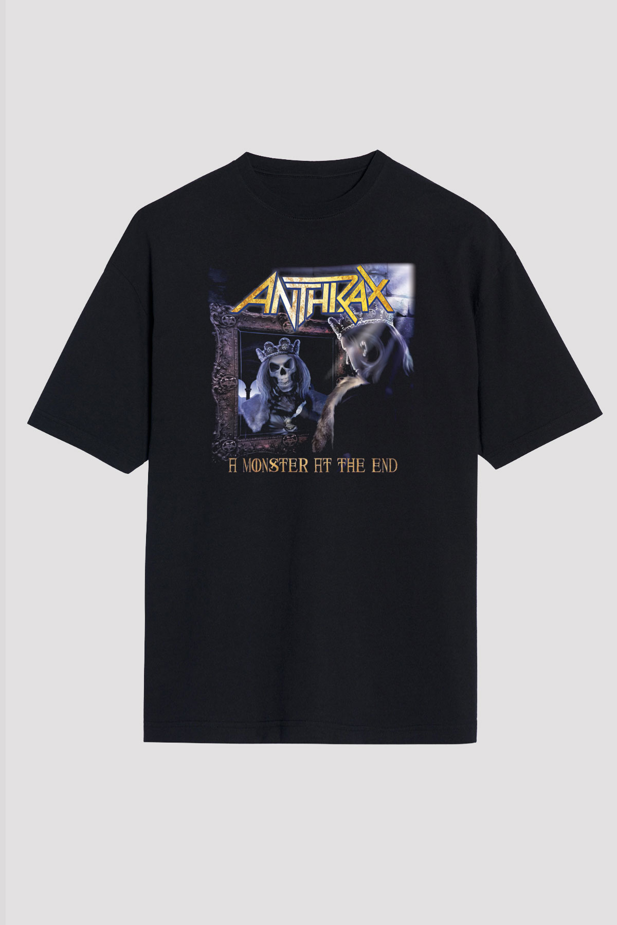Anthrax Siyah Unisex Oversize Tişört T-Shirt