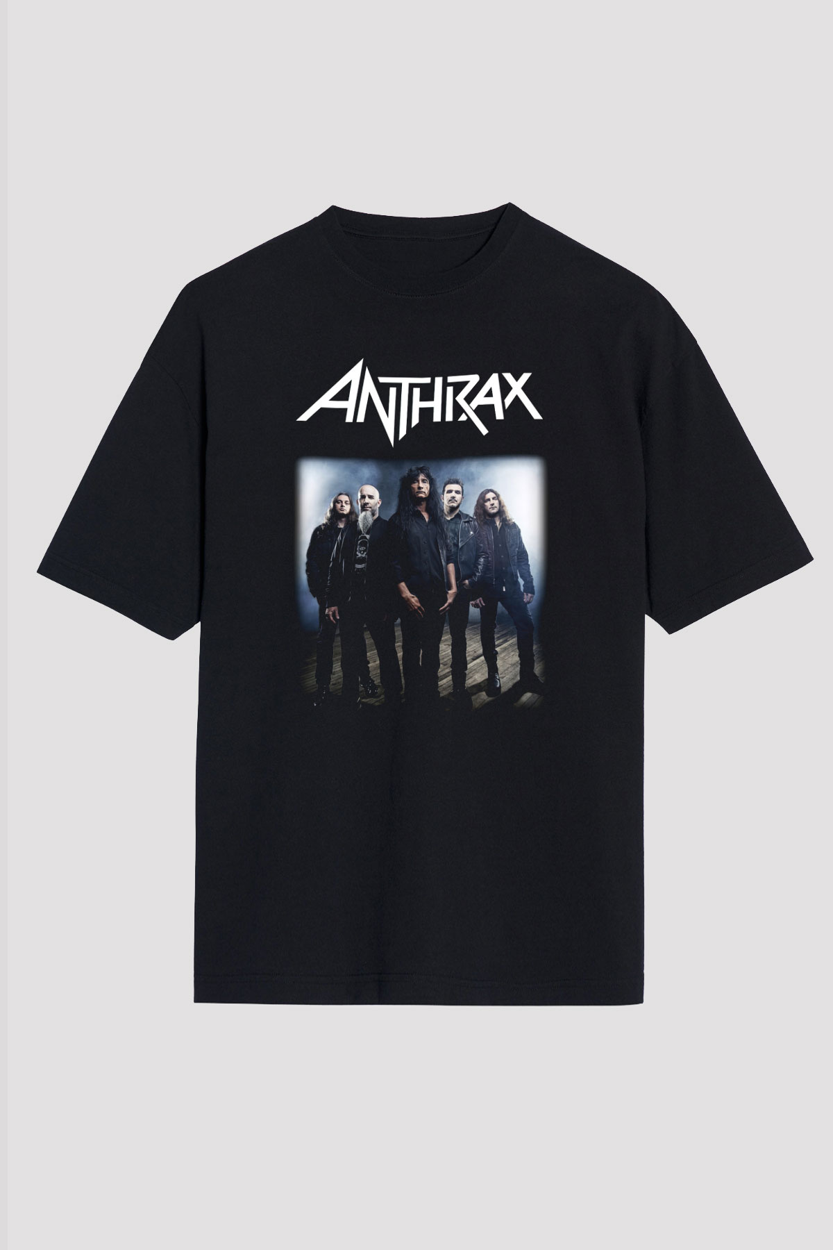 Anthrax Siyah Unisex Oversize Tişört T-Shirt