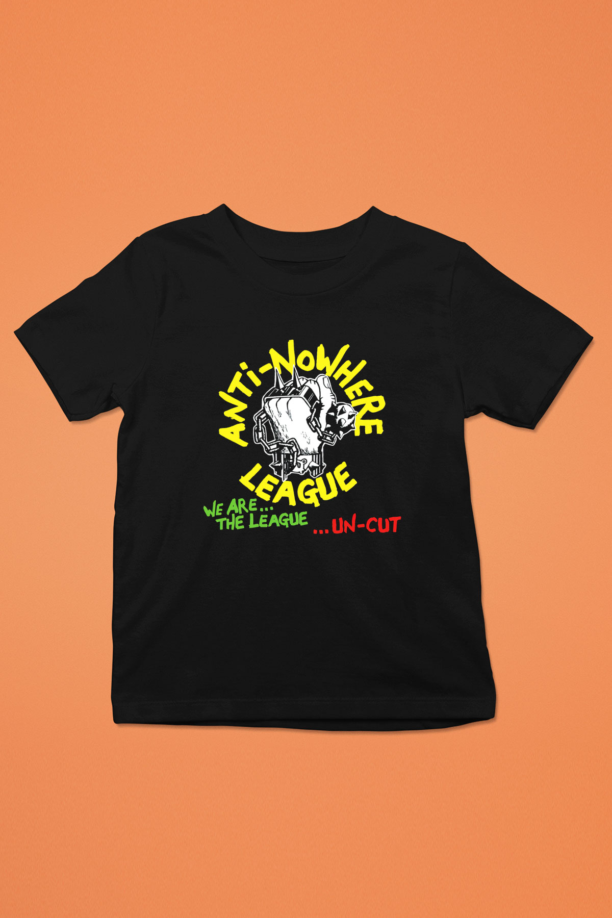 Anti-Nowhere League Baskılı Siyah Unisex Çocuk Tişört