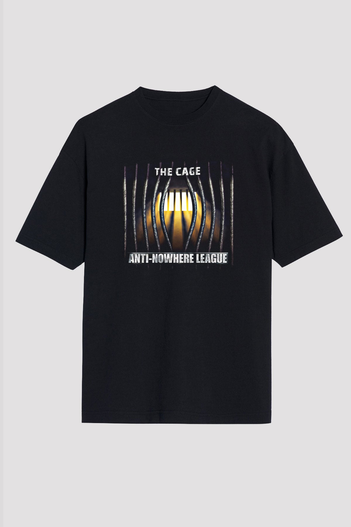 Anti-Nowhere League Baskılı Unisex Siyah Oversize Tişört