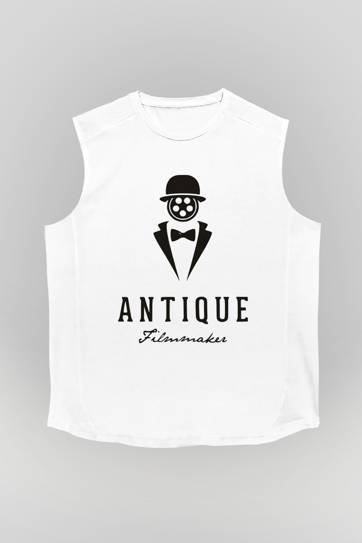 Antika satıcısı Beyaz Unisex Kolsuz Tişört