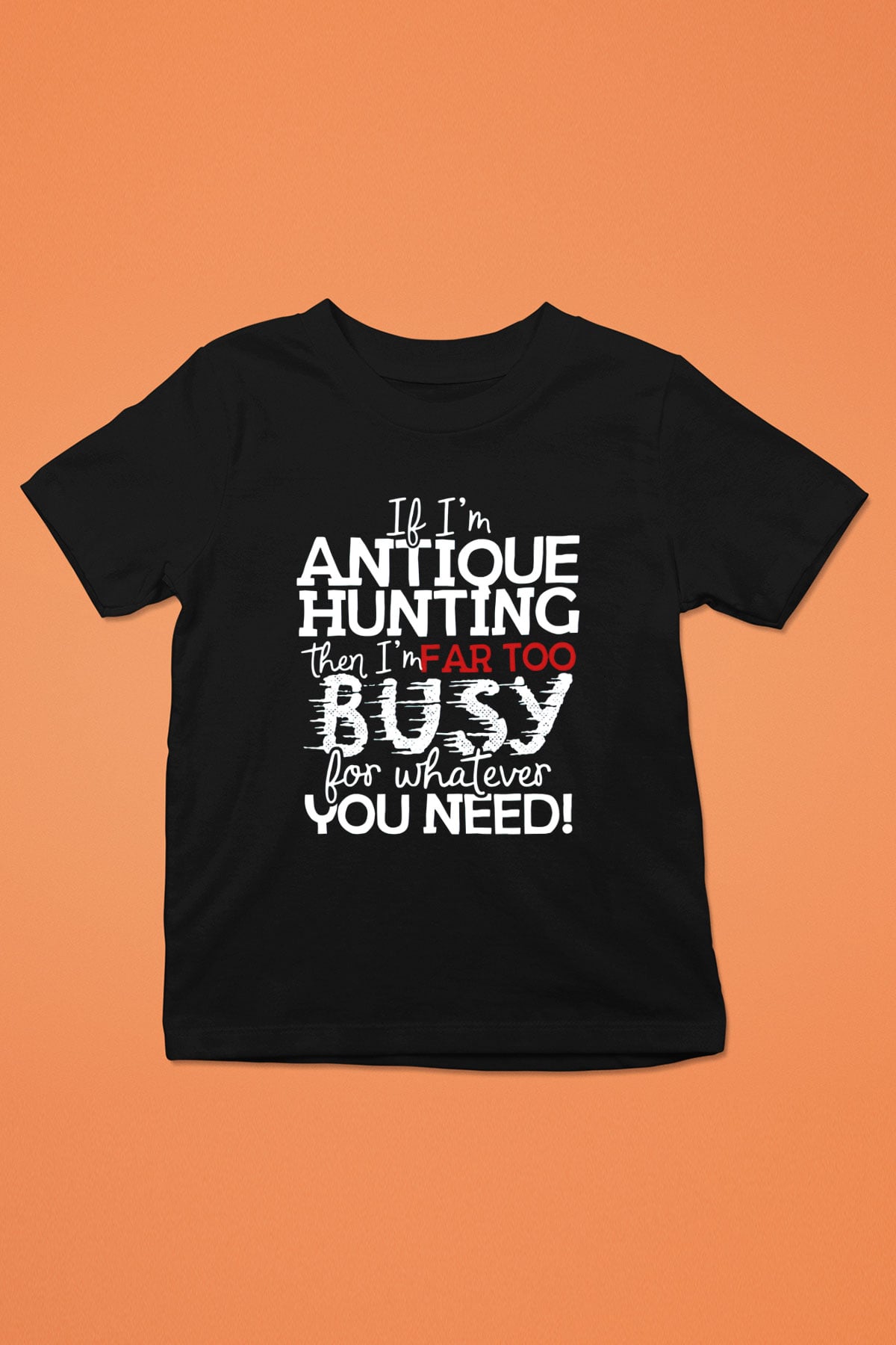 Antika satıcısı Siyah Unisex Çocuk Tişört