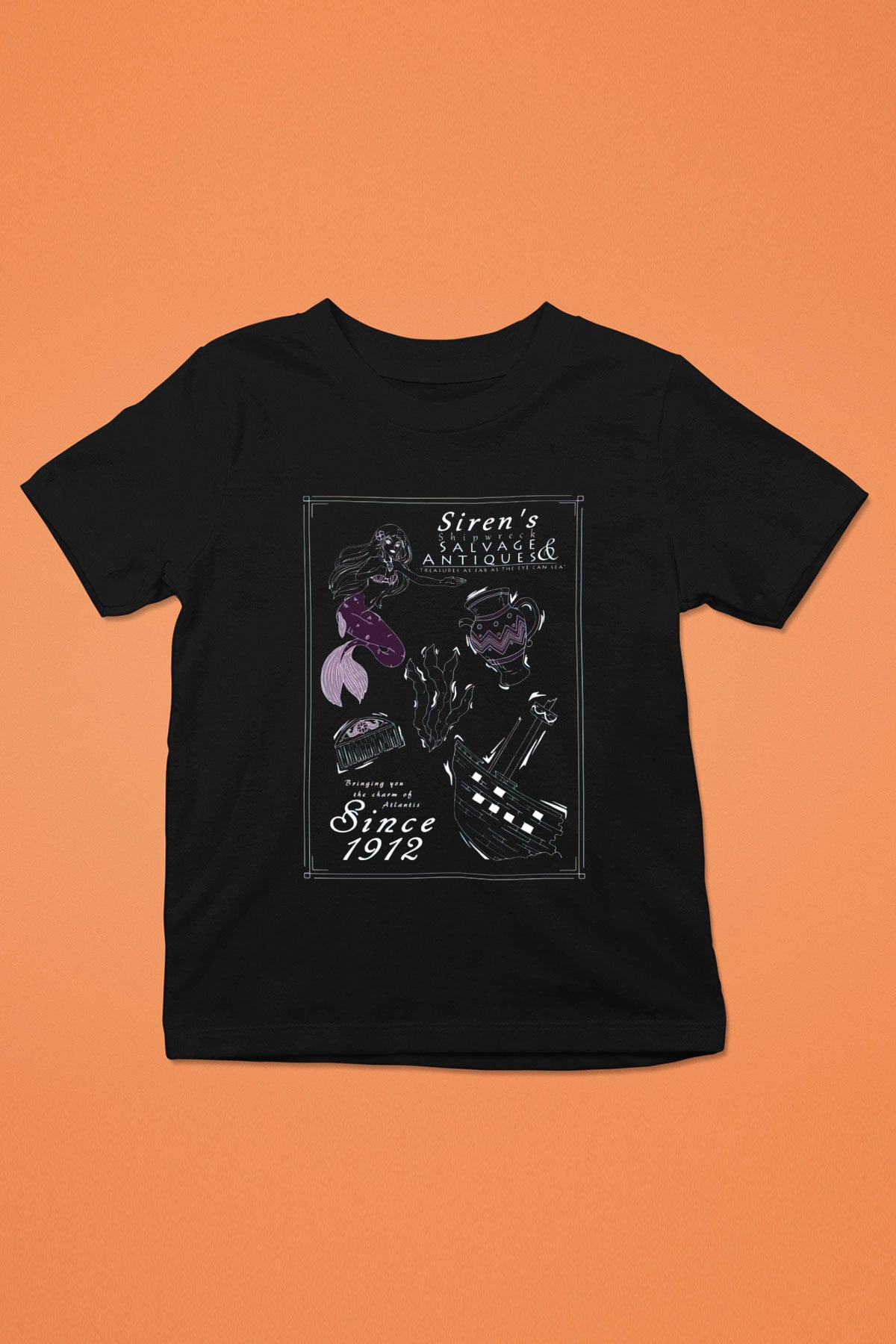 Antika satıcısı Siyah Unisex Çocuk Tişört