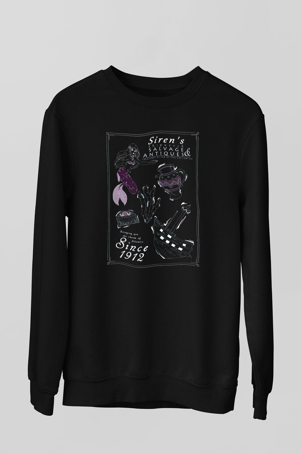 Antika satıcısı Siyah Unisex Sweatshirt