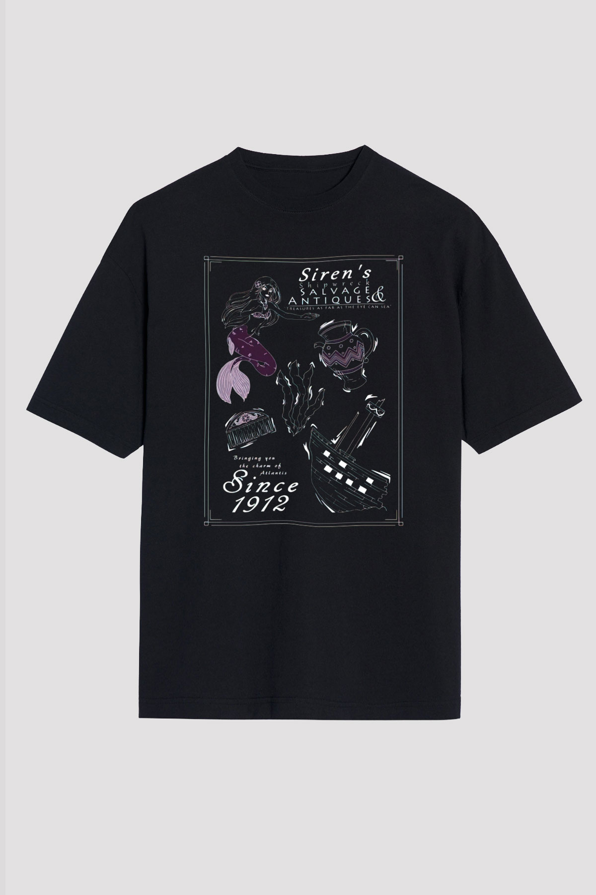 Antika satıcısı Siyah Unisex Tişört T-Shirt - TişörtFabrikası