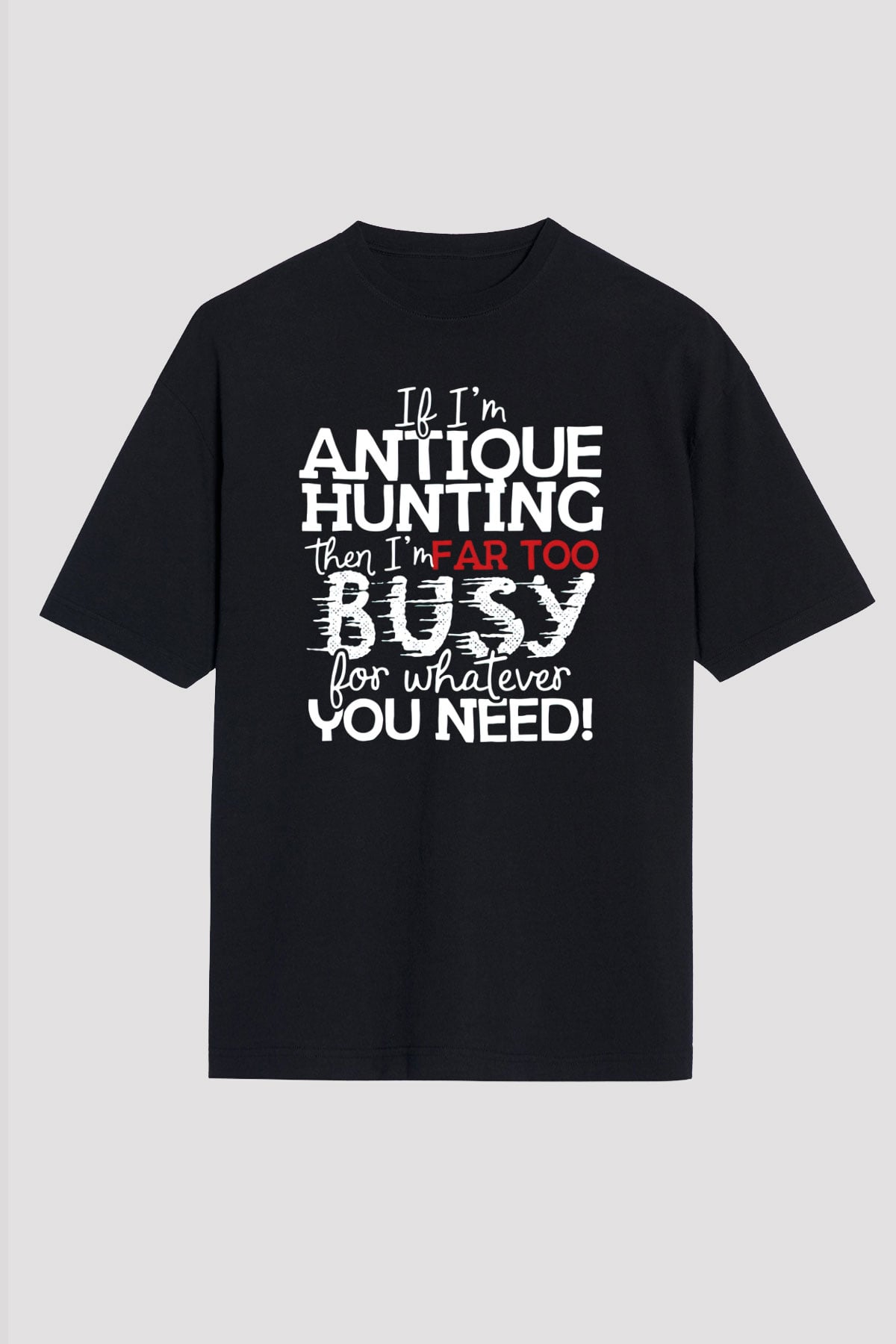 Antika satıcısı Siyah Unisex Tişört T-Shirt - TişörtFabrikası