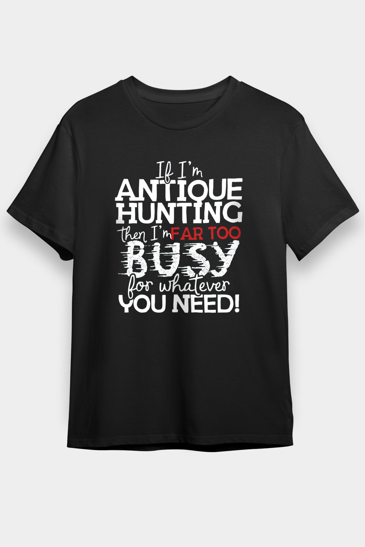 Antika satıcısı Siyah Unisex Tişört T-Shirt - TişörtFabrikası