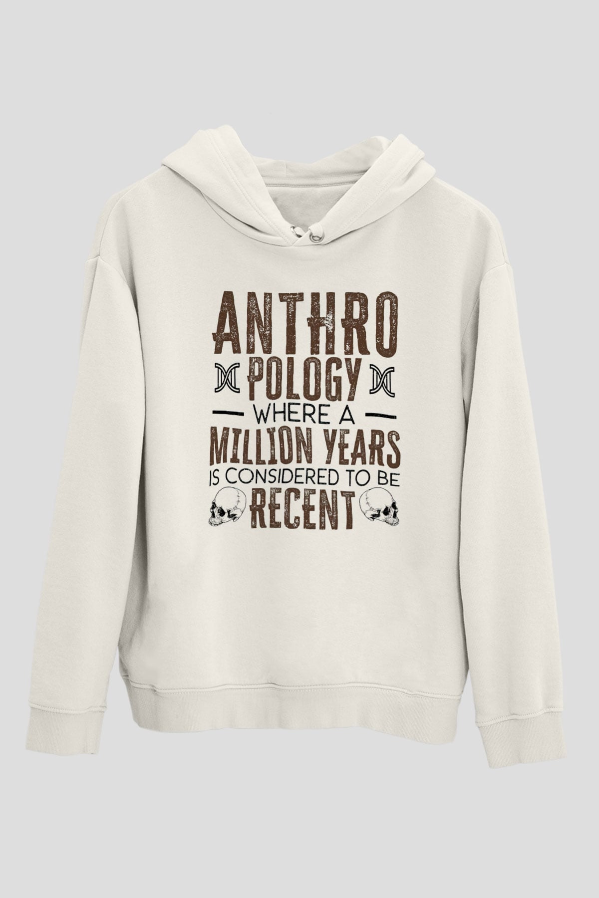 Antropolog Beyaz Unisex Kapüşonlu Sweatshirt