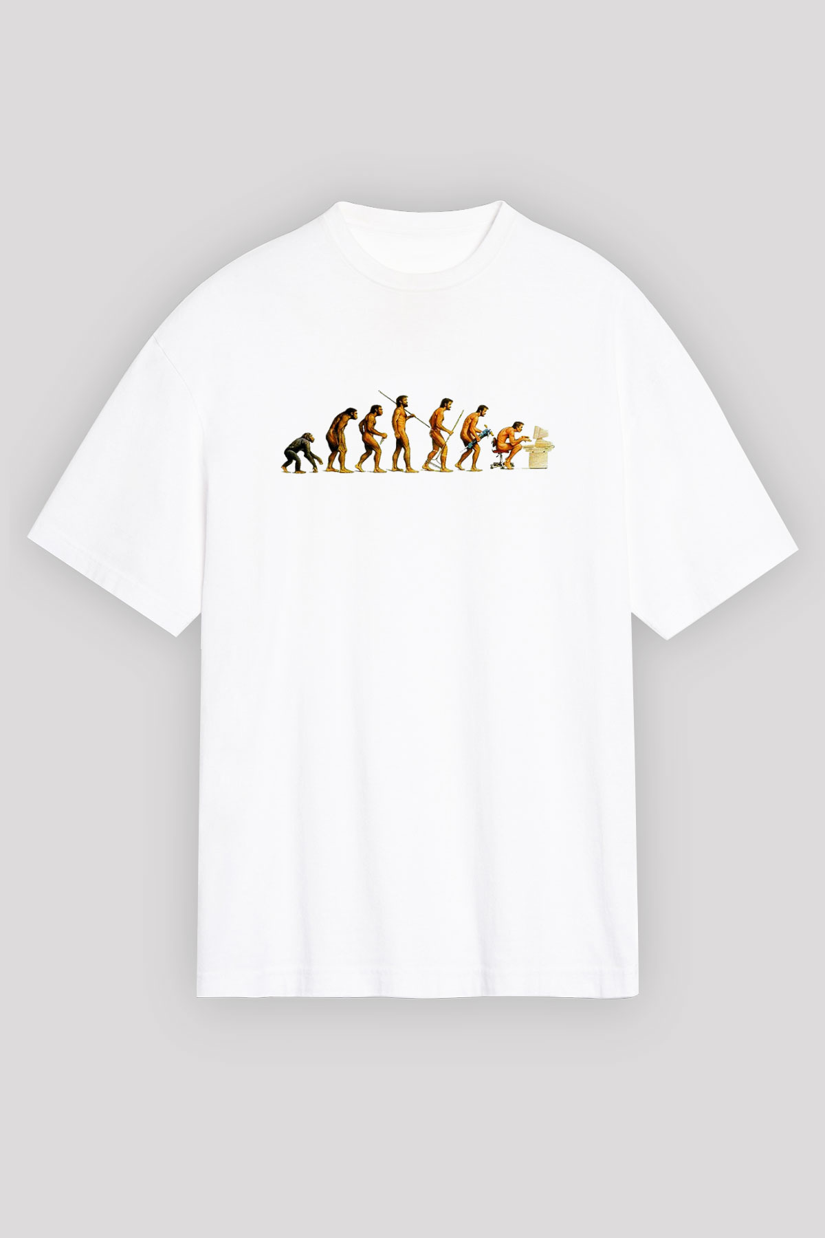 Antropolog Beyaz Unisex Oversize Tişört T-Shirt