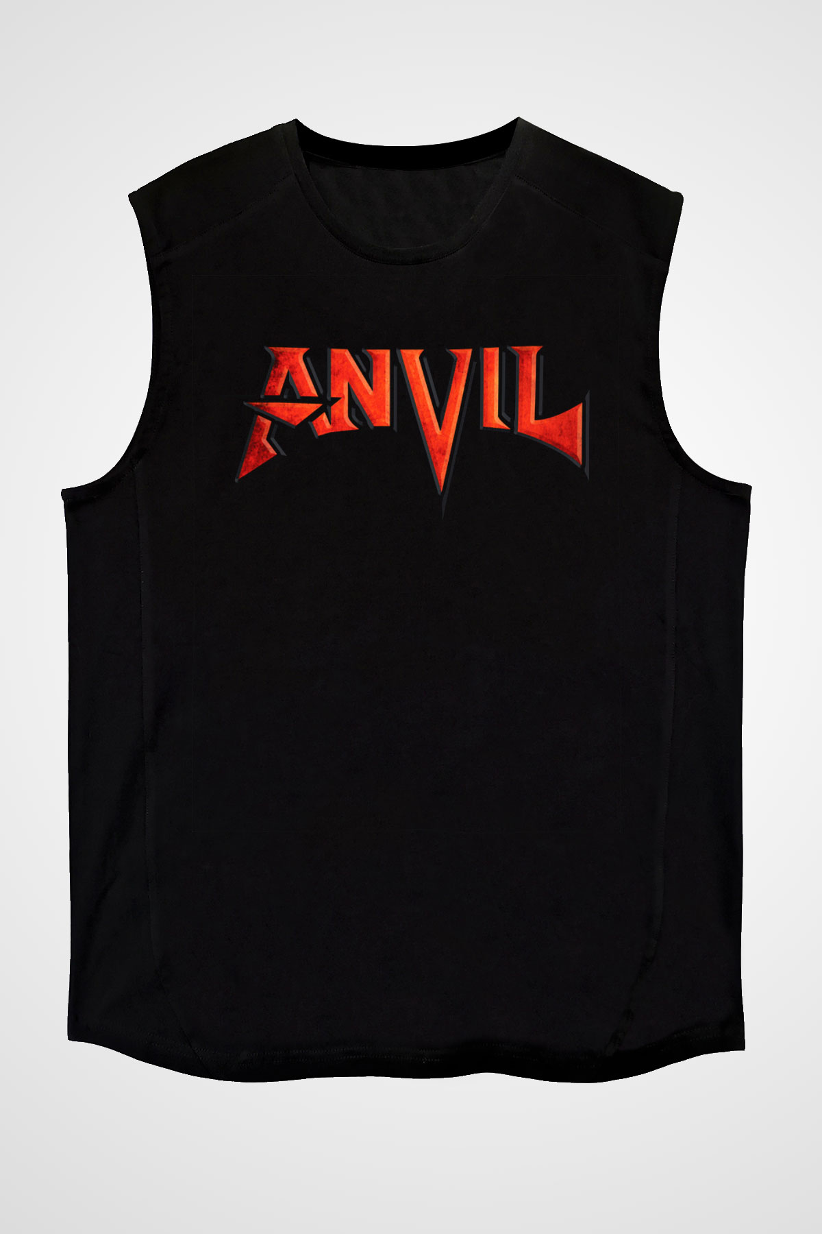 Anvil Siyah Unisex Kolsuz Tişört