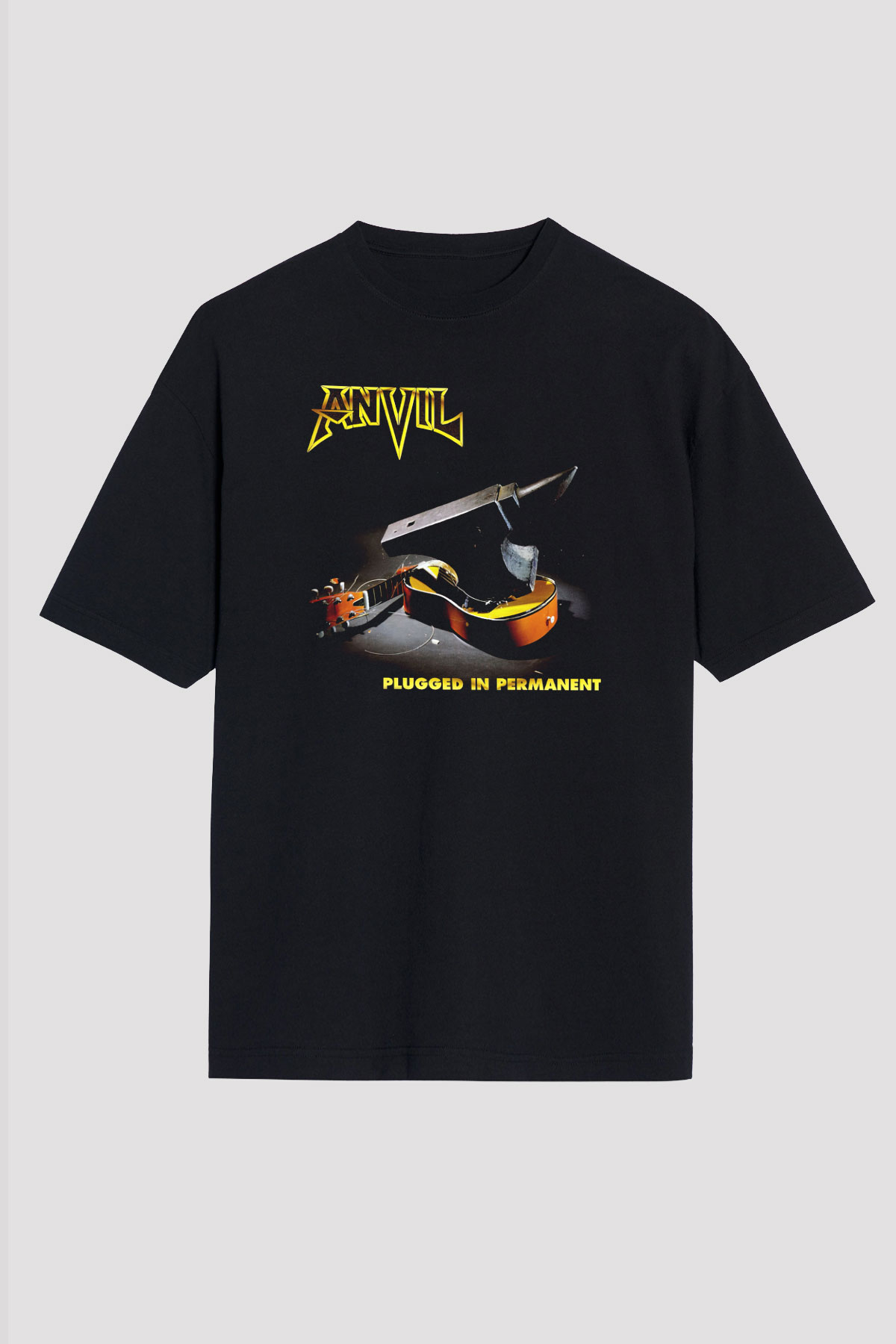 Anvil Siyah Unisex Tişört T-Shirt - TişörtFabrikası