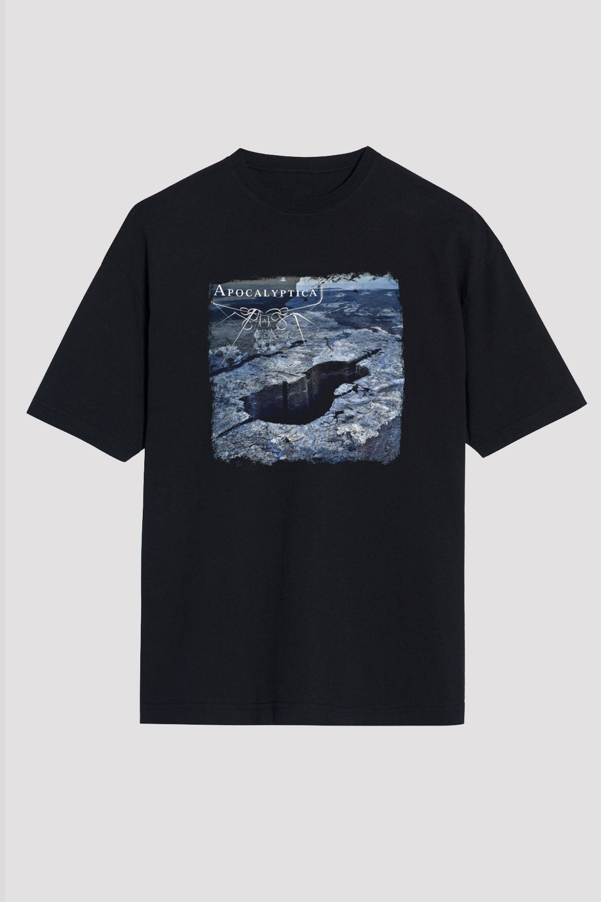 Apocalyptica Baskılı Unisex Siyah Oversize Tişört