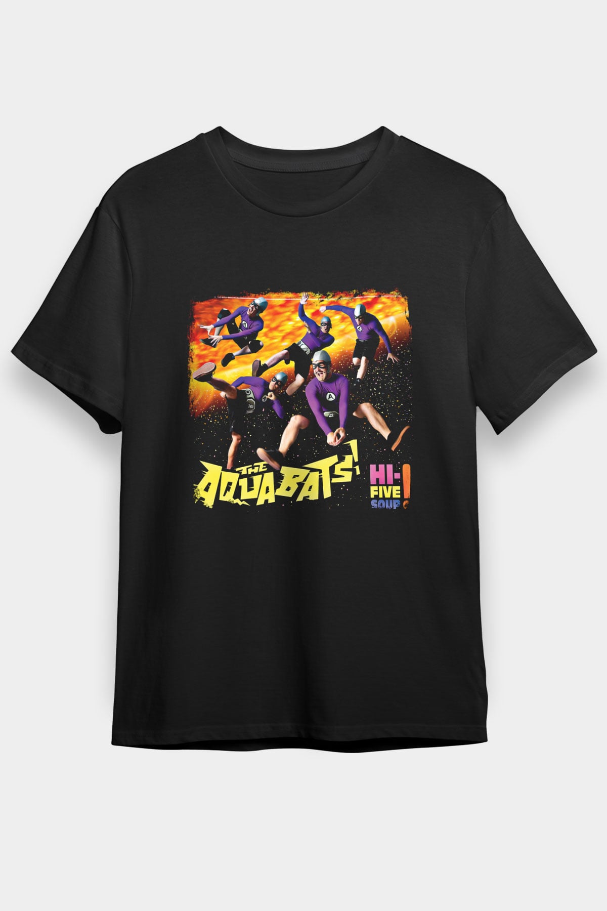 Aquabats Baskılı Unisex Siyah Tişört
