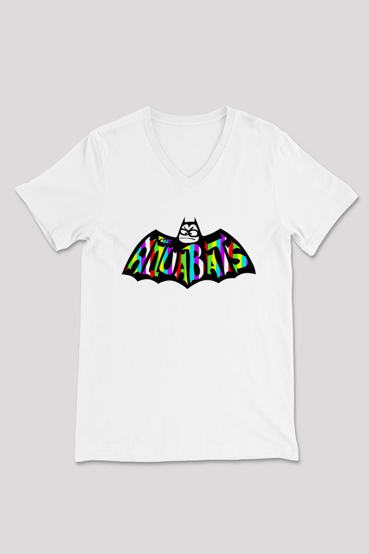 Aquabats Beyaz Unisex V Yaka Tişört