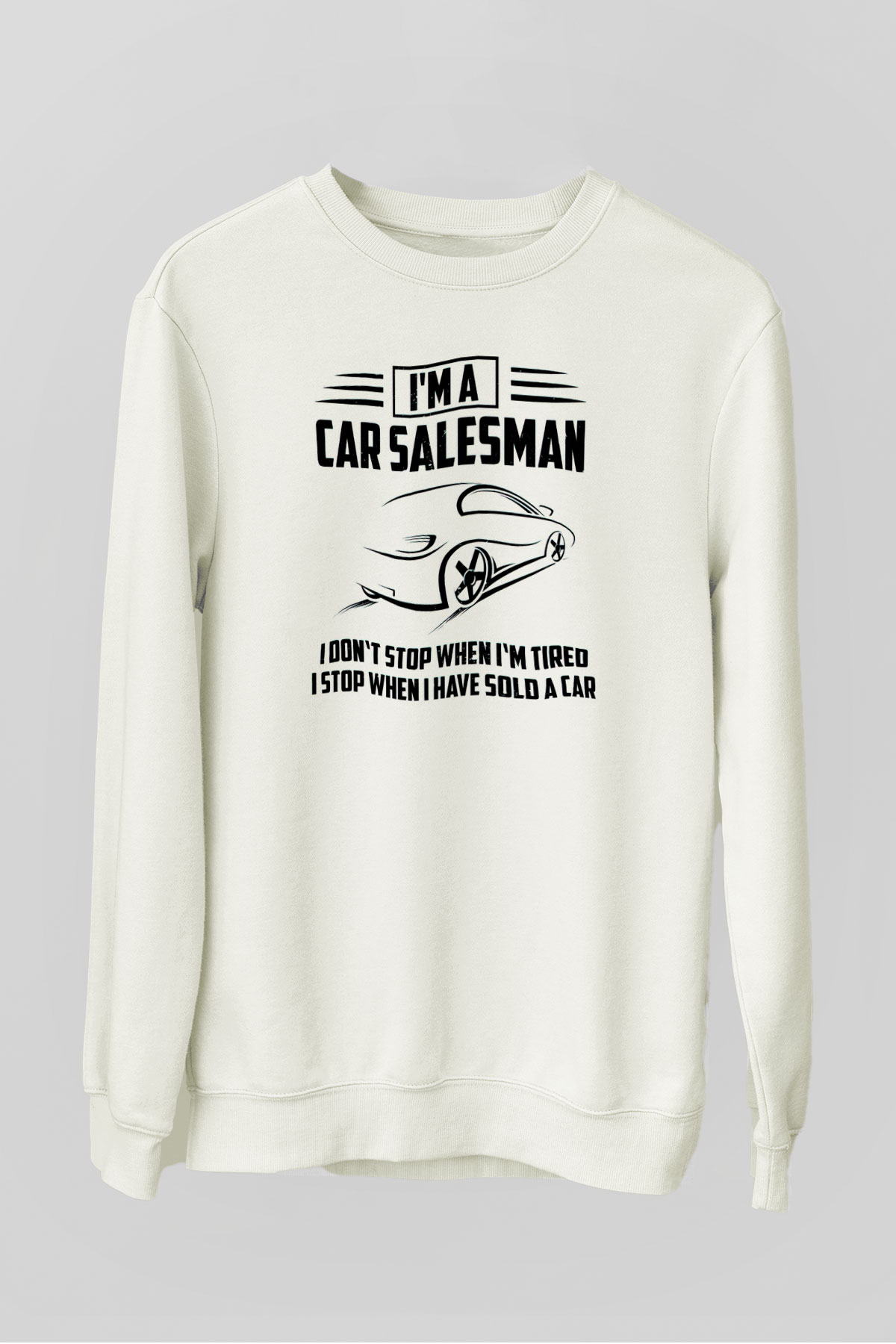 Araba satıcısı Beyaz Unisex Sweatshirt