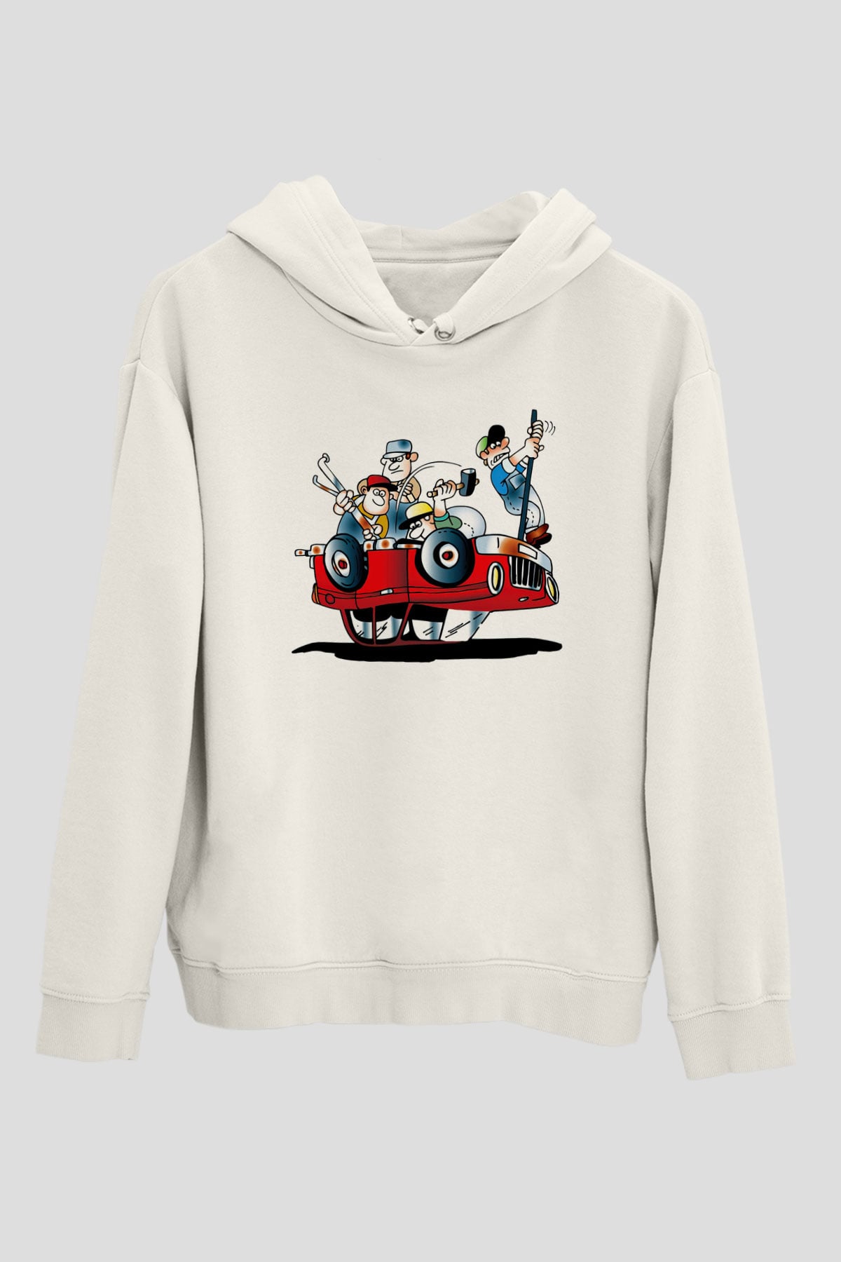 Araba tamircisi Beyaz Unisex Hoodie