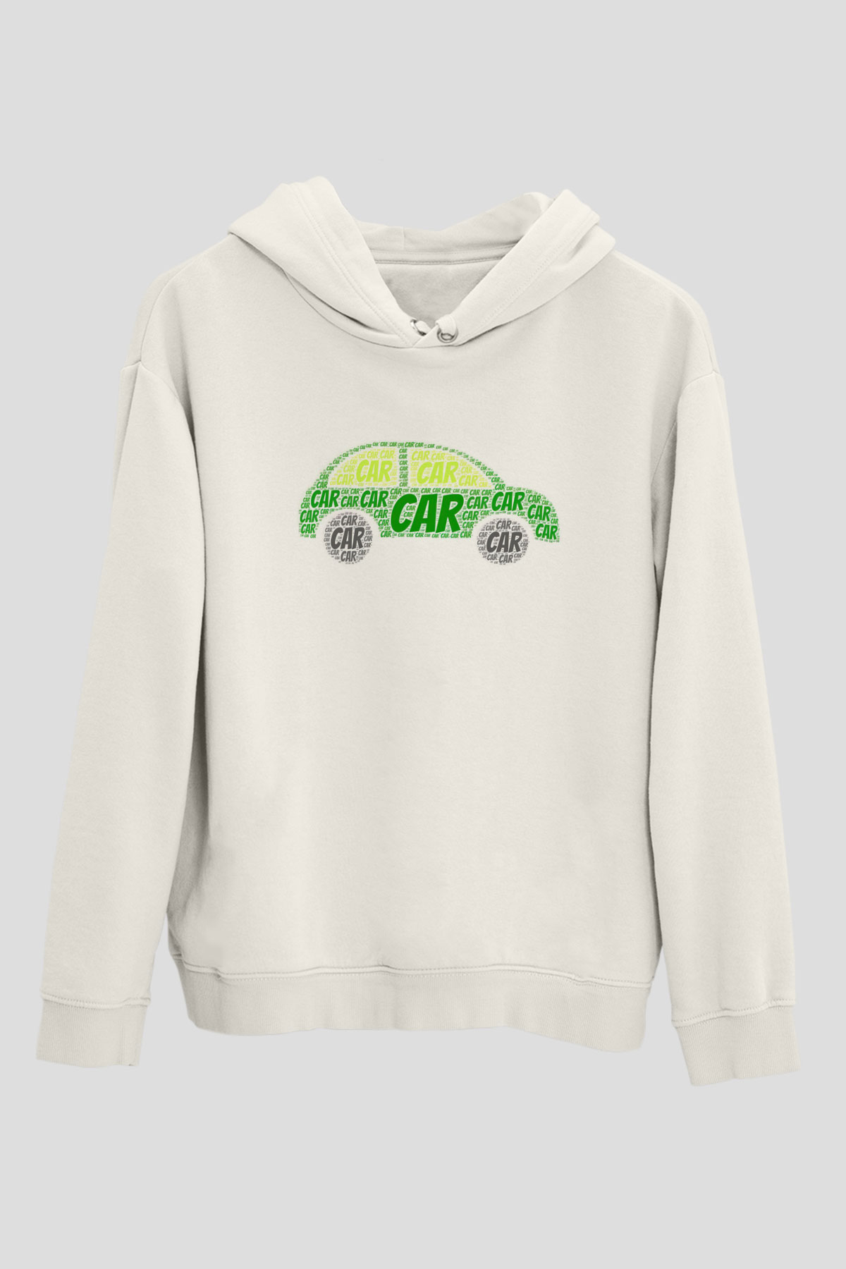 Araba tamircisi Beyaz Unisex Kapüşonlu Sweatshirt