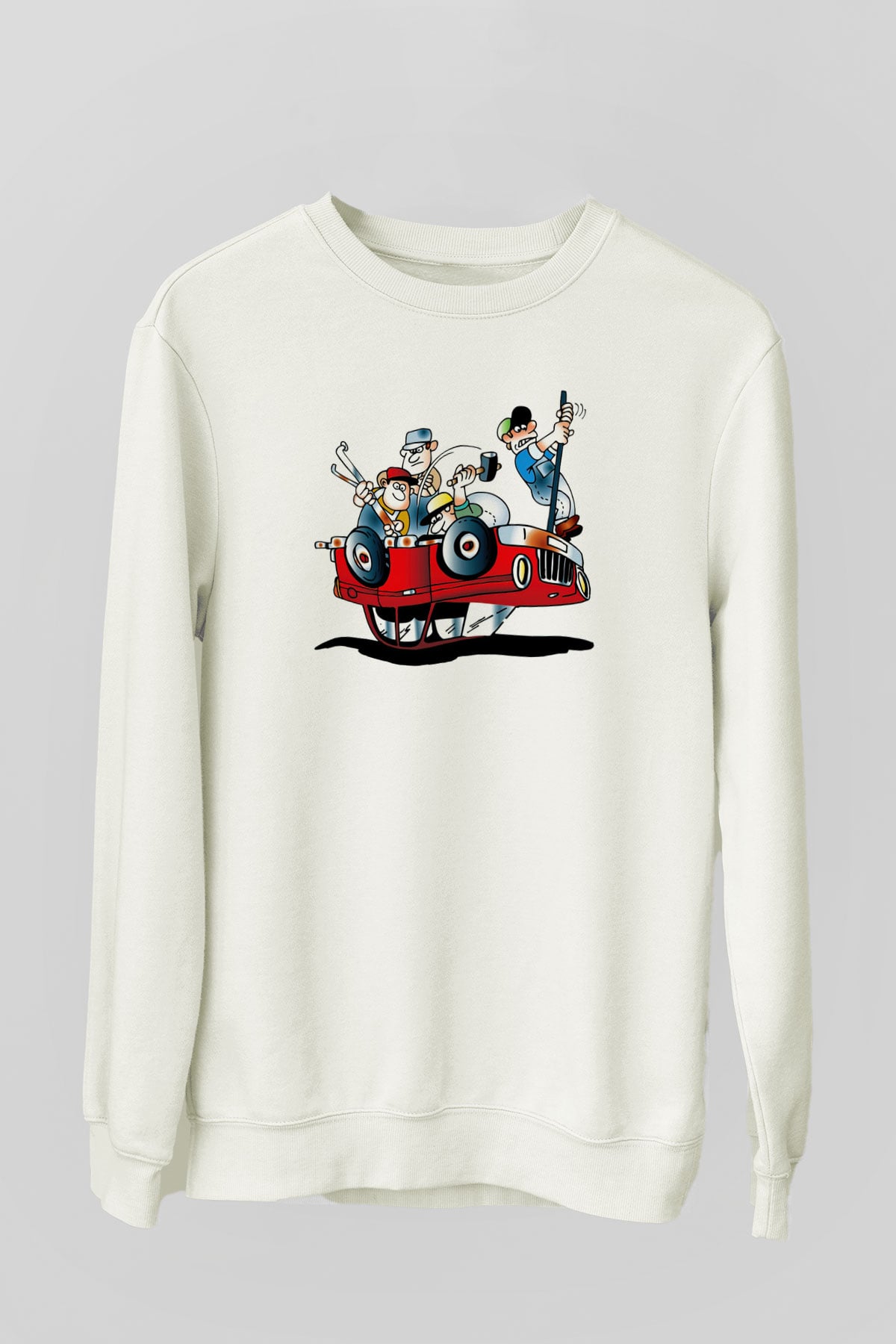 Araba tamircisi Beyaz Unisex Sweatshirt