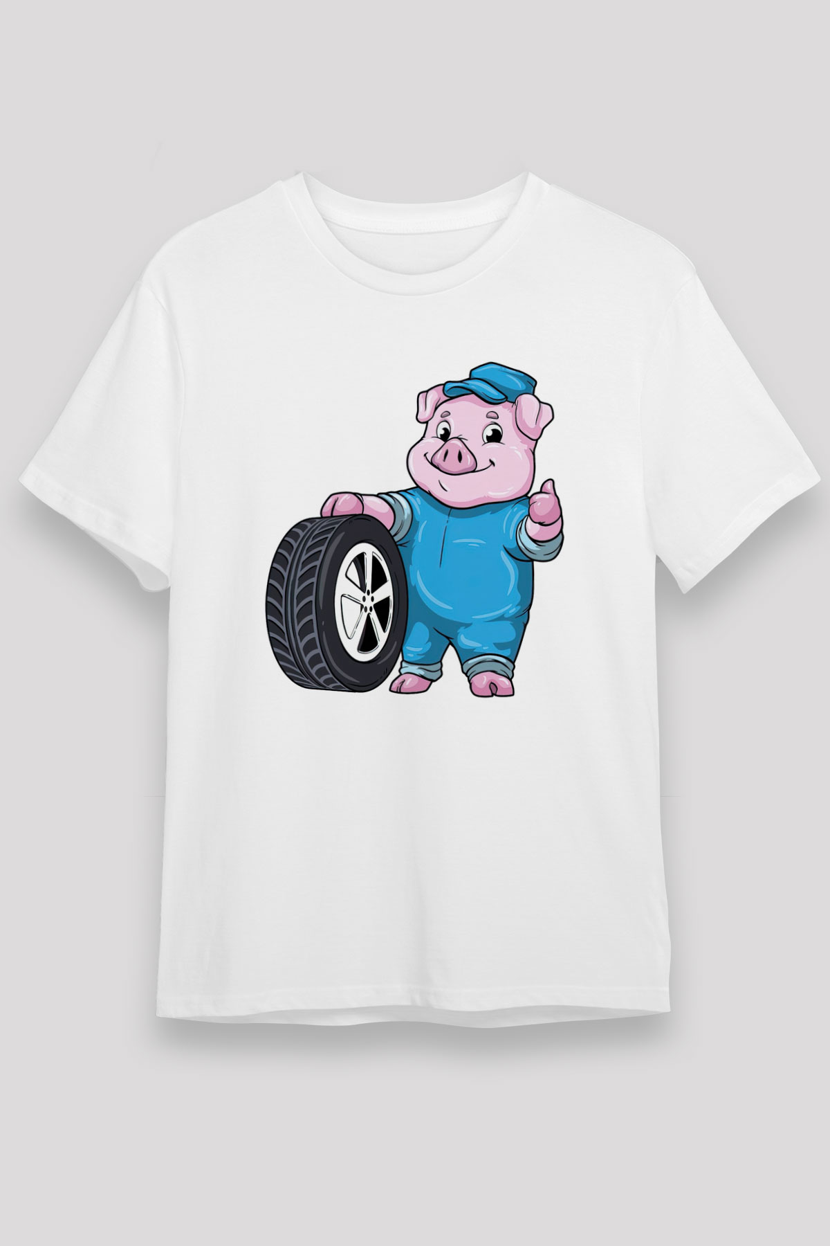 Araba tamircisi Beyaz Unisex Tişört T-Shirt - TişörtFabrikası