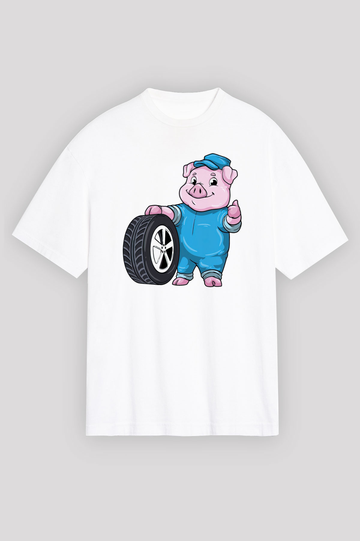Araba tamircisi Beyaz Unisex Tişört T-Shirt - TişörtFabrikası