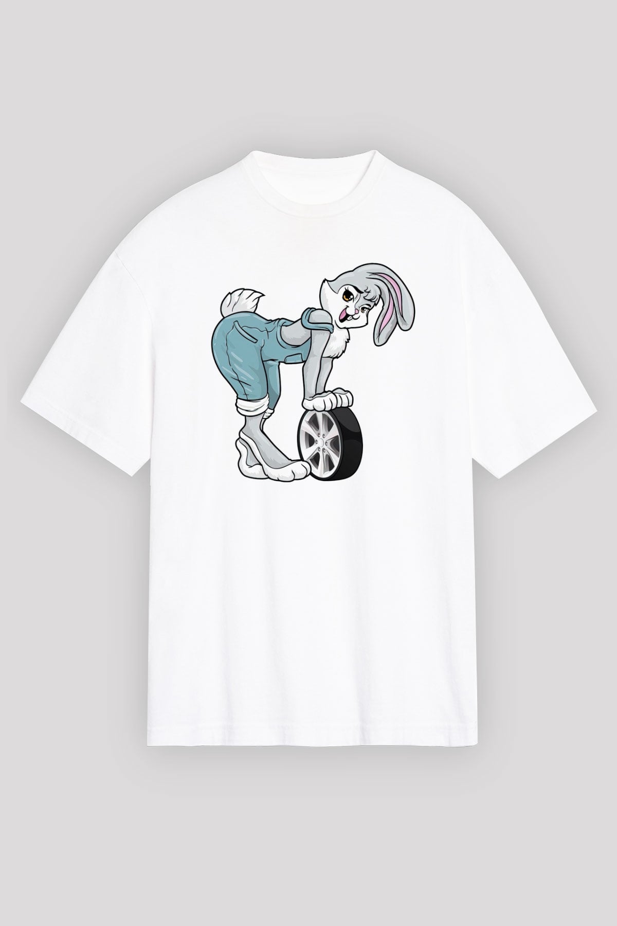 Araba tamircisi Beyaz Unisex Tişört T-Shirt - TişörtFabrikası