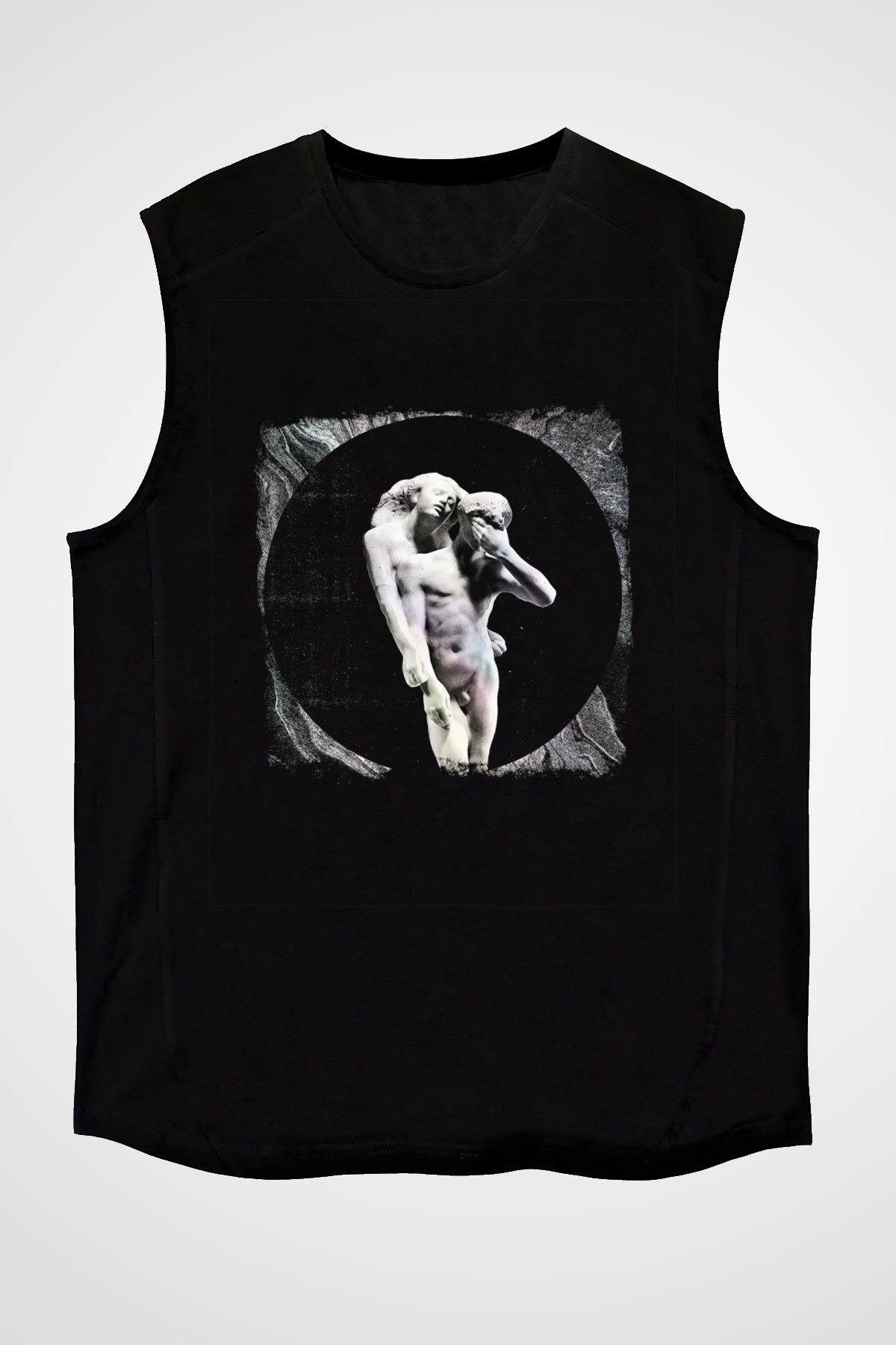 Arcade Fire Baskılı Unisex Siyah Kolsuz Tişört