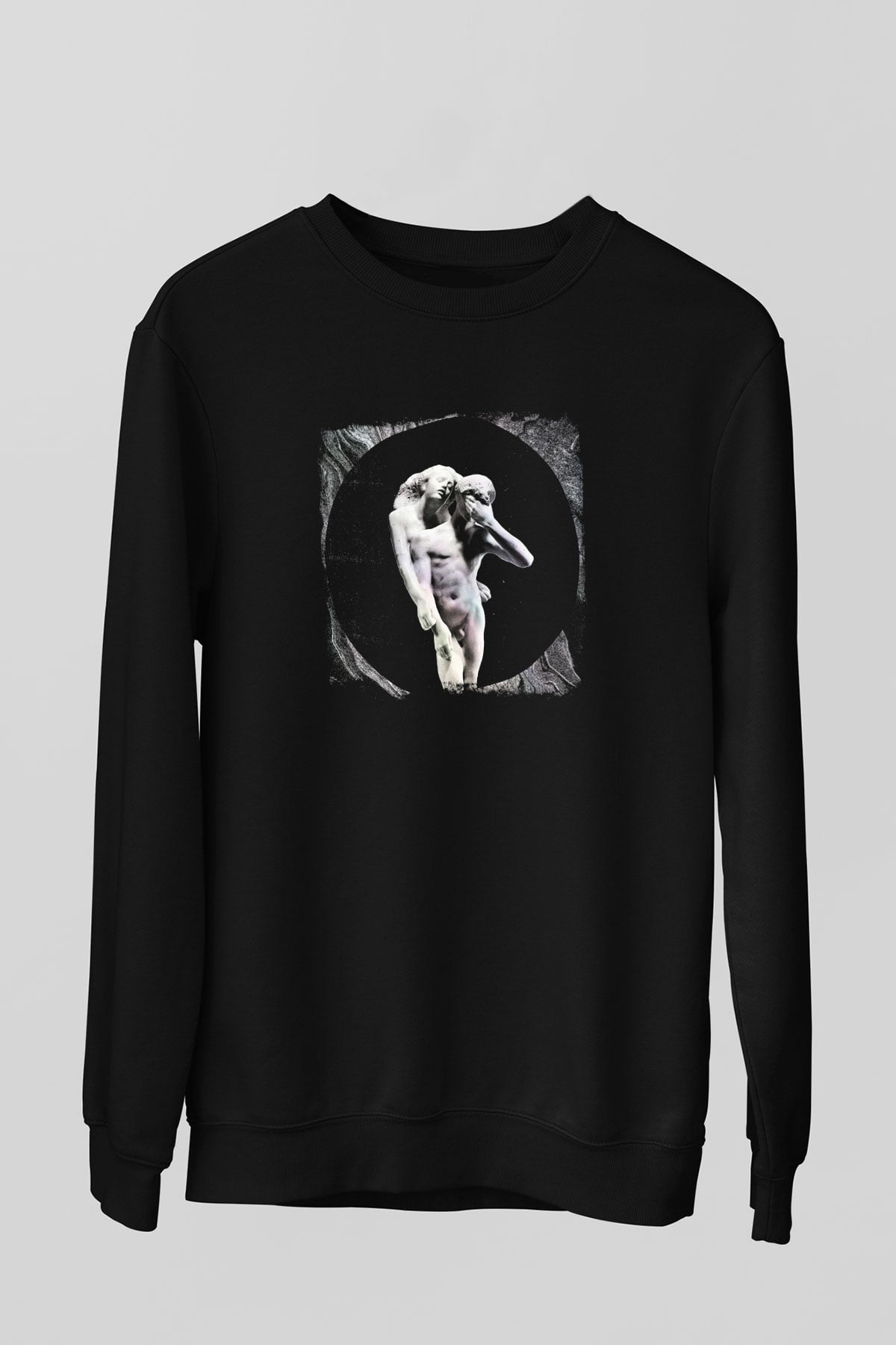 Arcade Fire Baskılı Unisex Siyah Sweatshirt