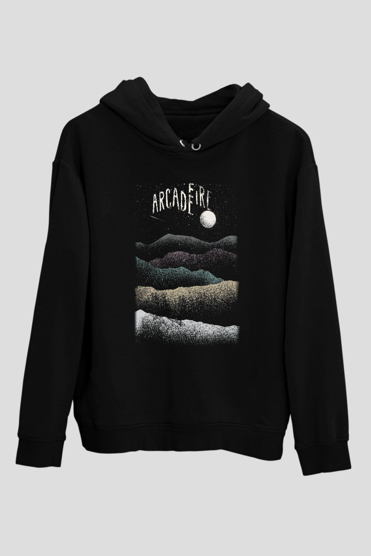 Arcade Fire Siyah Unisex Kapüşonlu Sweatshirt