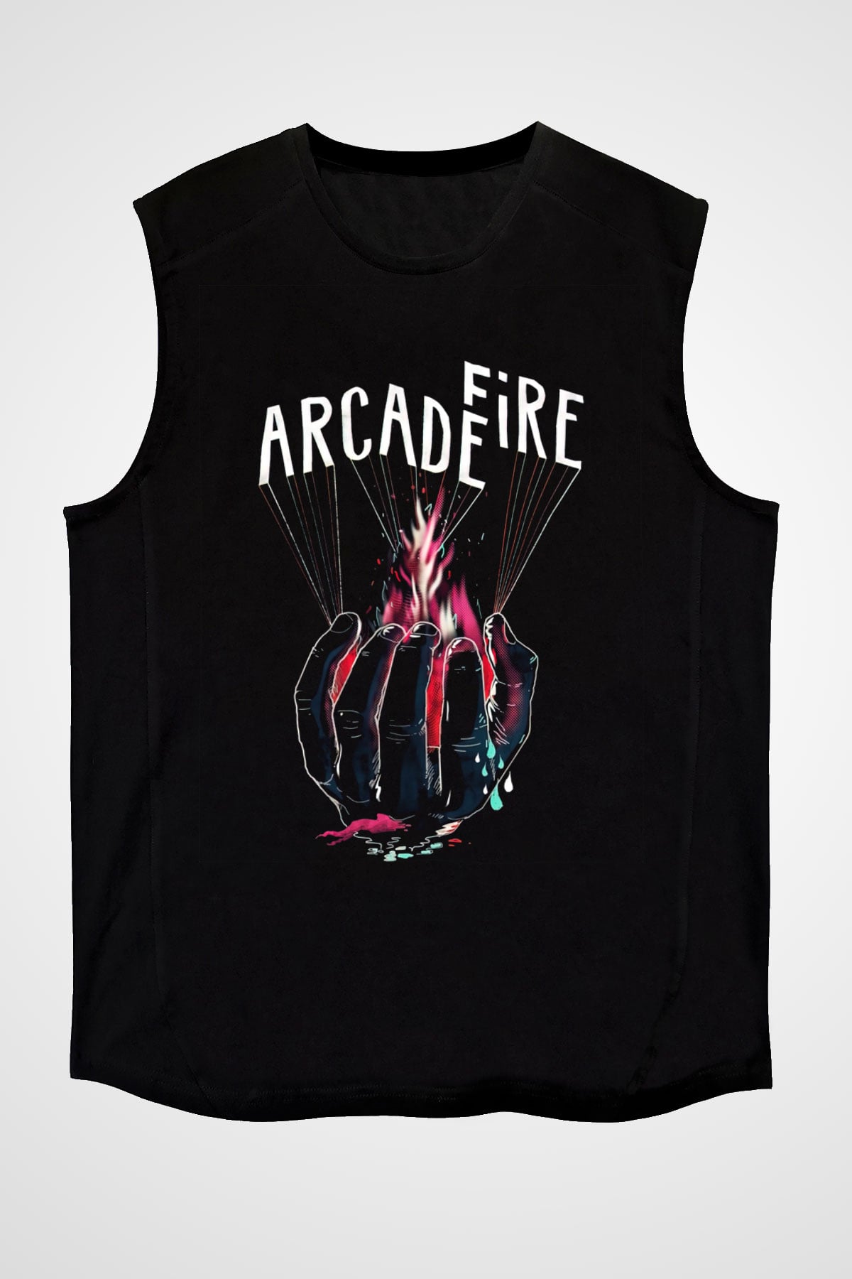Arcade Fire Siyah Unisex Kolsuz Tişört