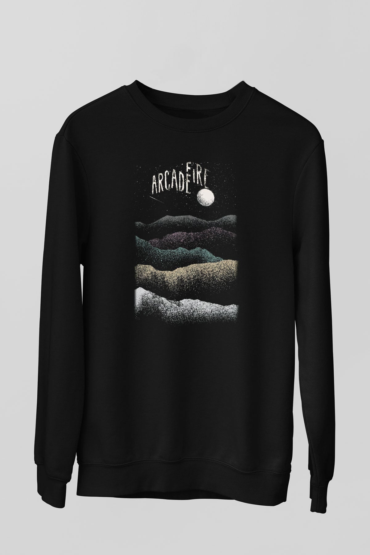 Arcade Fire Siyah Unisex Sweatshirt