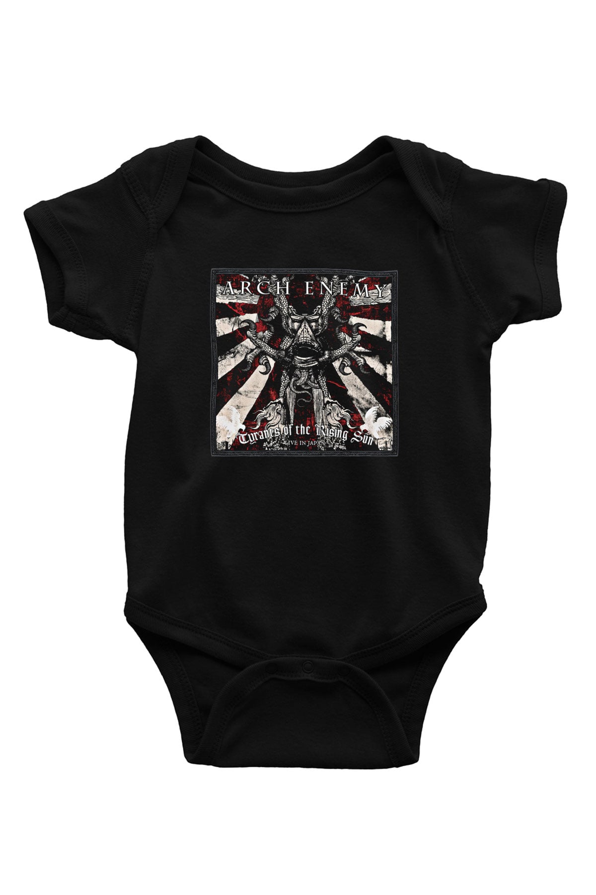 Arch Enemy Baskılı Unisex Siyah Bebek Body - Zıbın