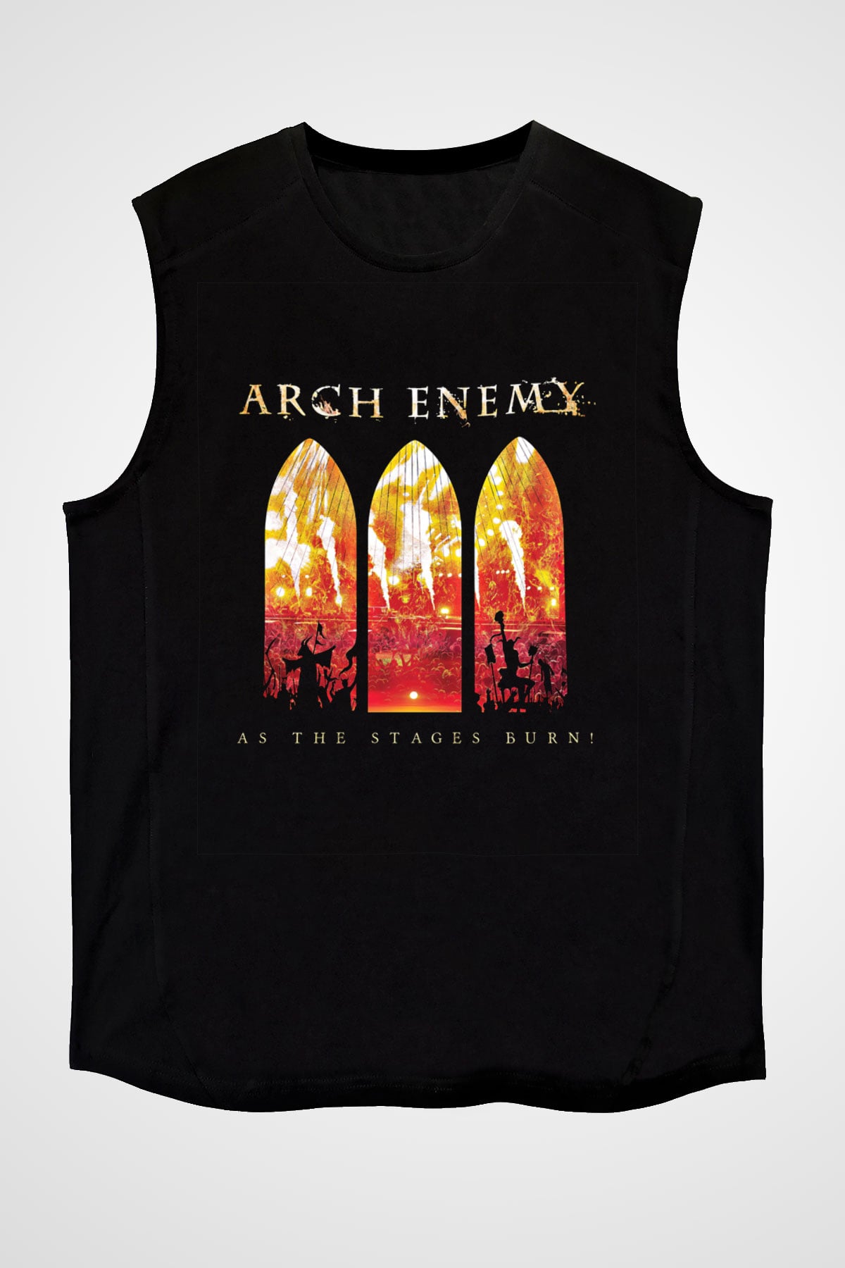Arch Enemy Baskılı Unisex Siyah Kolsuz Tişört
