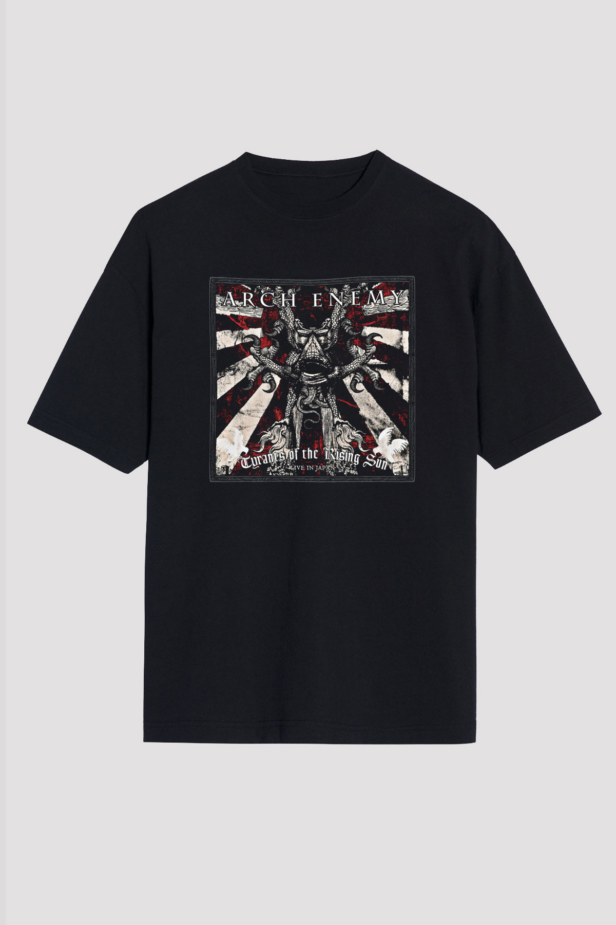 Arch Enemy Baskılı Unisex Siyah Oversize Tişört