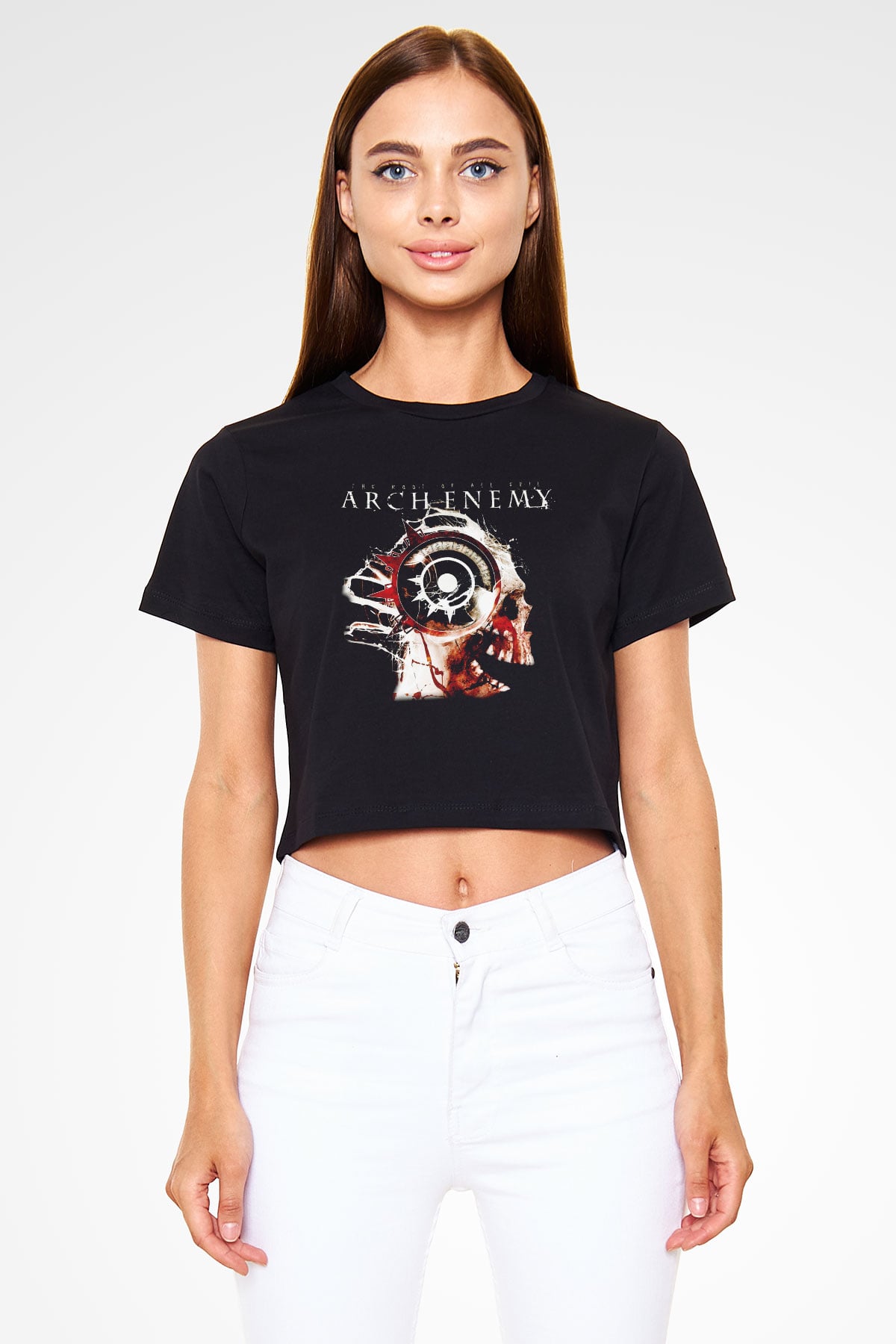 Arch Enemy Siyah Crop Top Tişört
