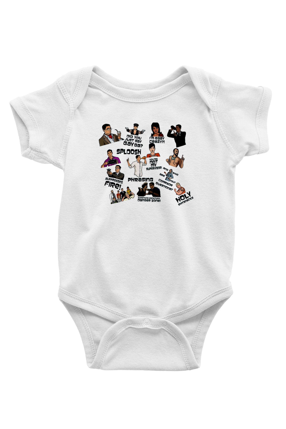 Archer Beyaz Bebek Body - Zıbın