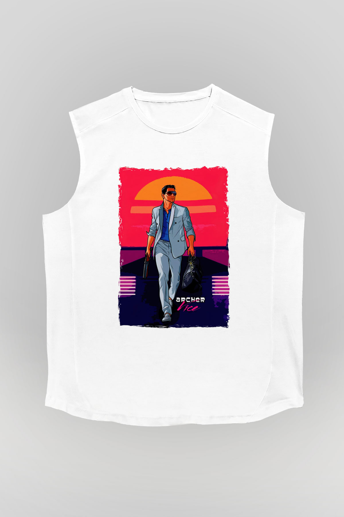 Archer Beyaz Unisex Kolsuz Tişört