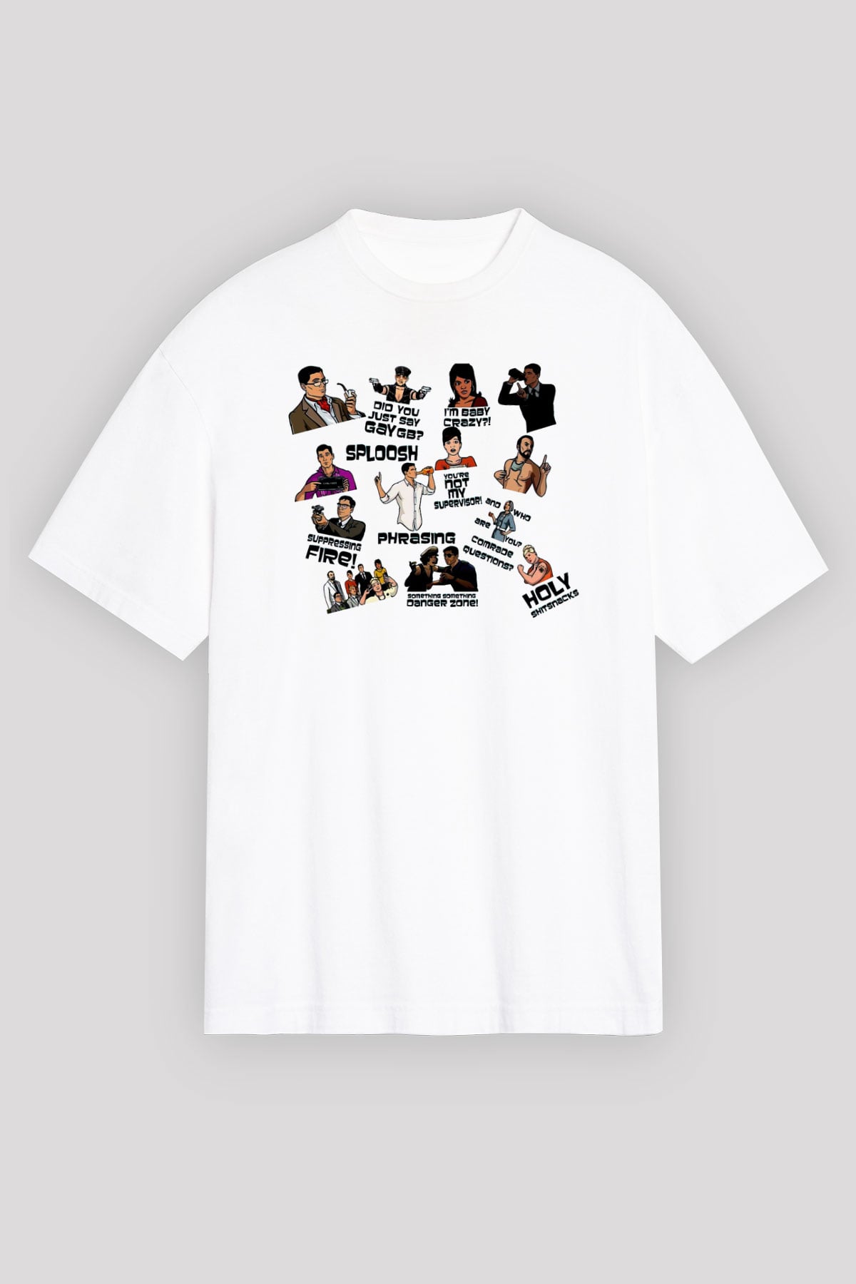 Archer Beyaz Unisex Tişört T-Shirt