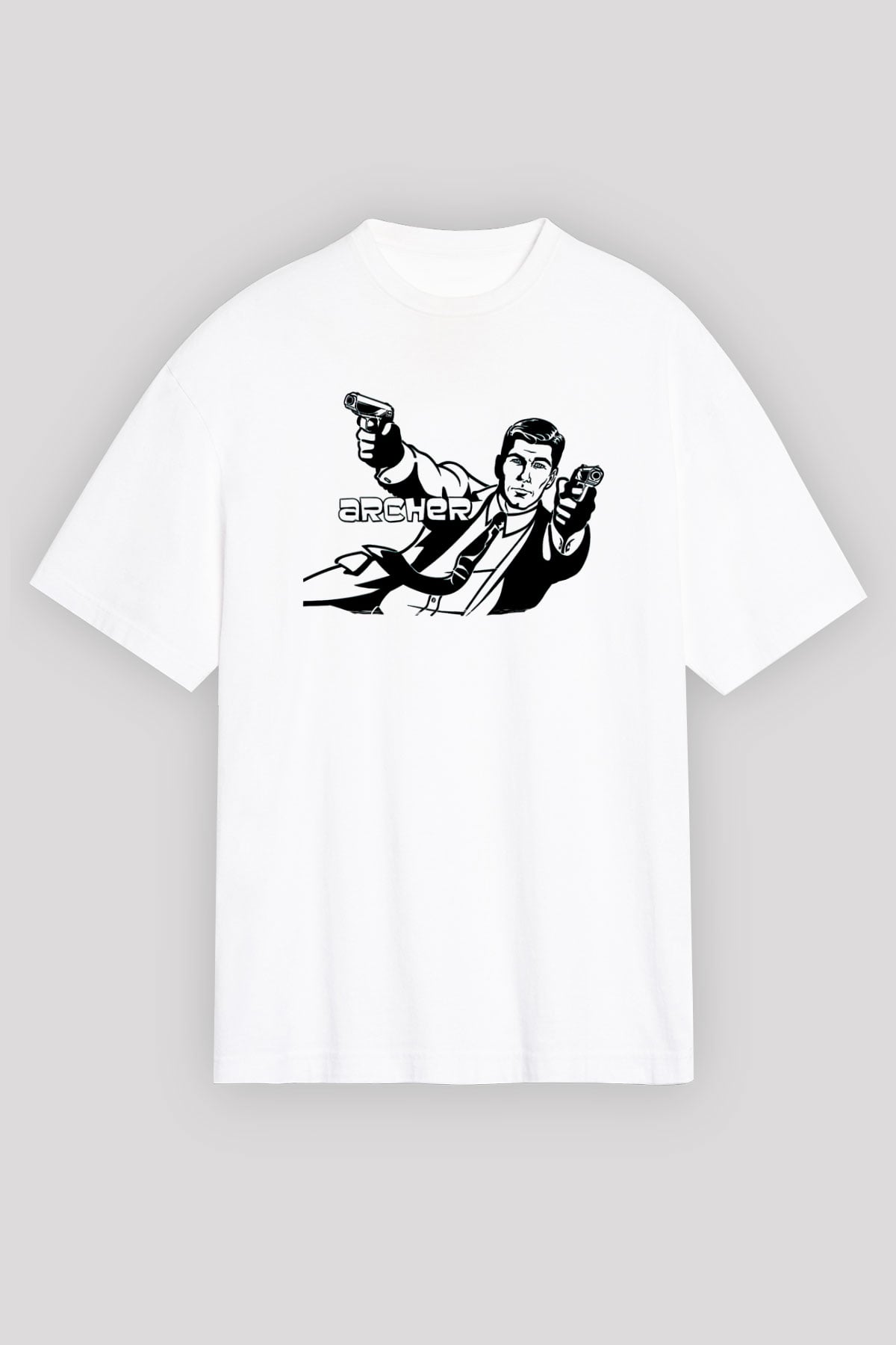 Archer Beyaz Unisex Tişört T-Shirt