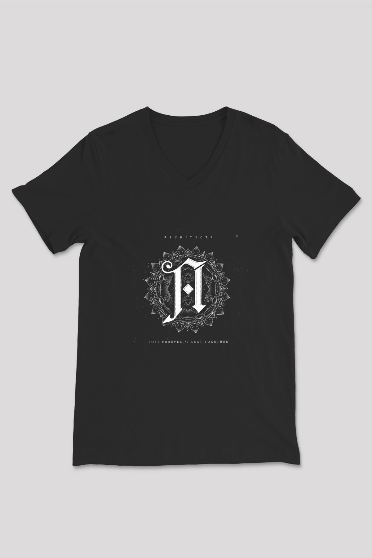 Architects Baskılı Unisex Siyah V Yaka Tişört