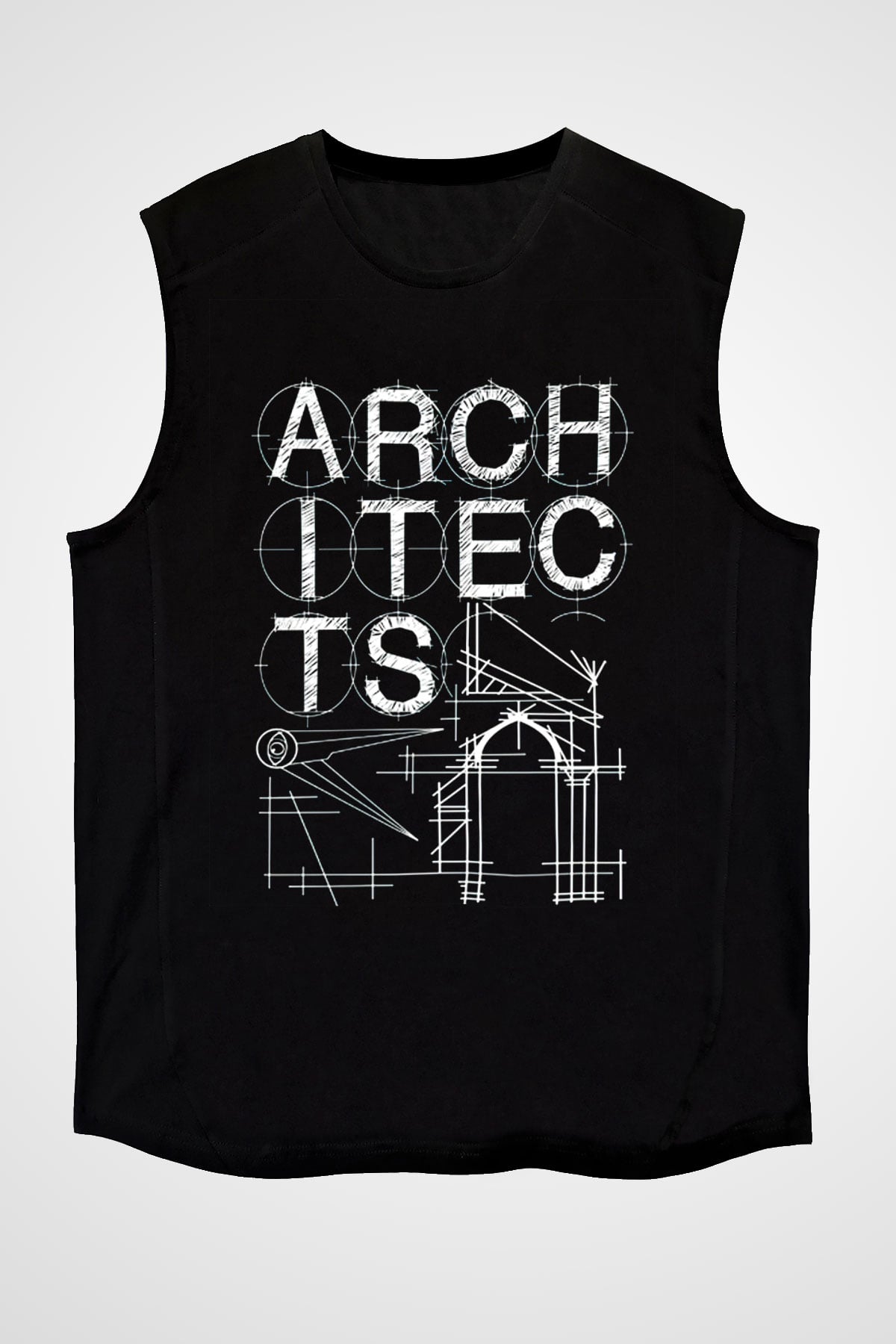 Architects Siyah Unisex Kolsuz Tişört