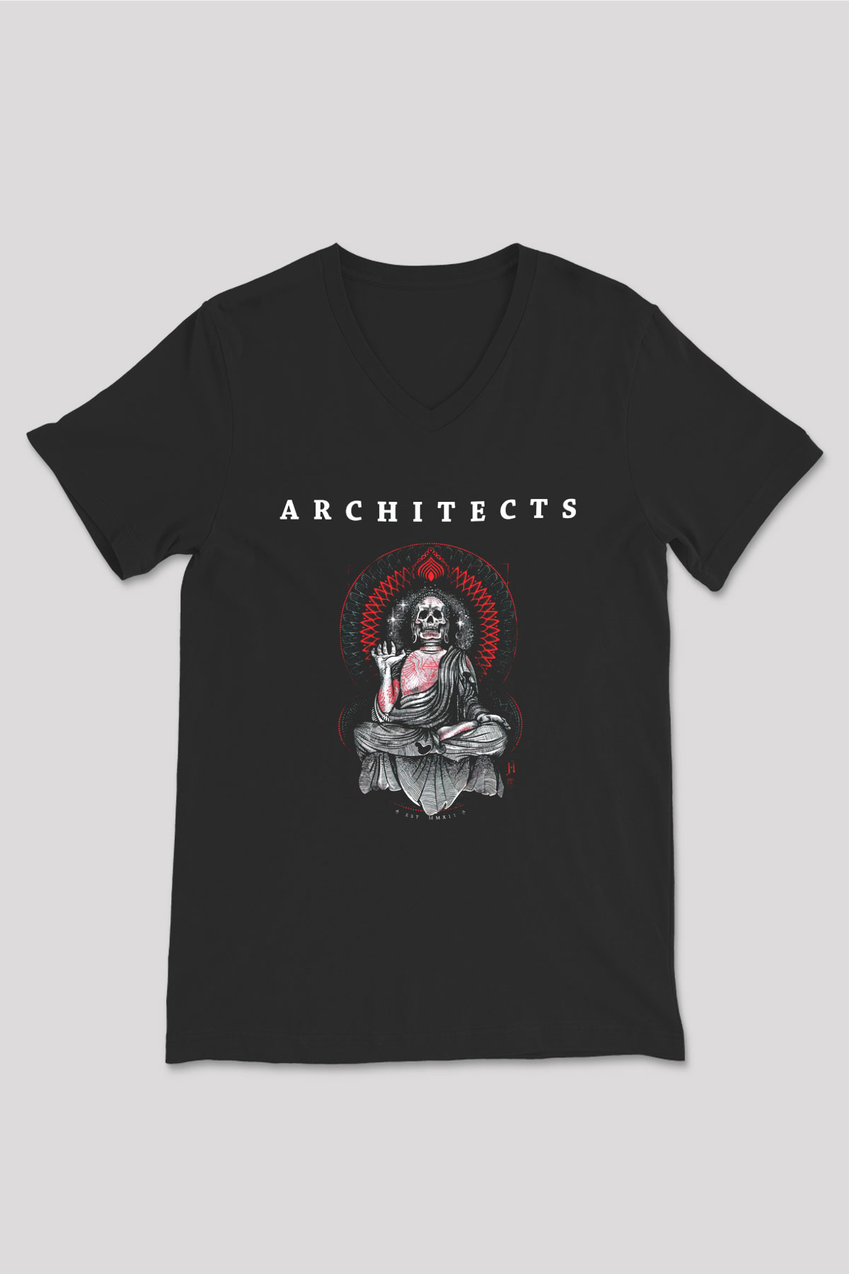 Architects Siyah Unisex V Yaka Tişört T-Shirt