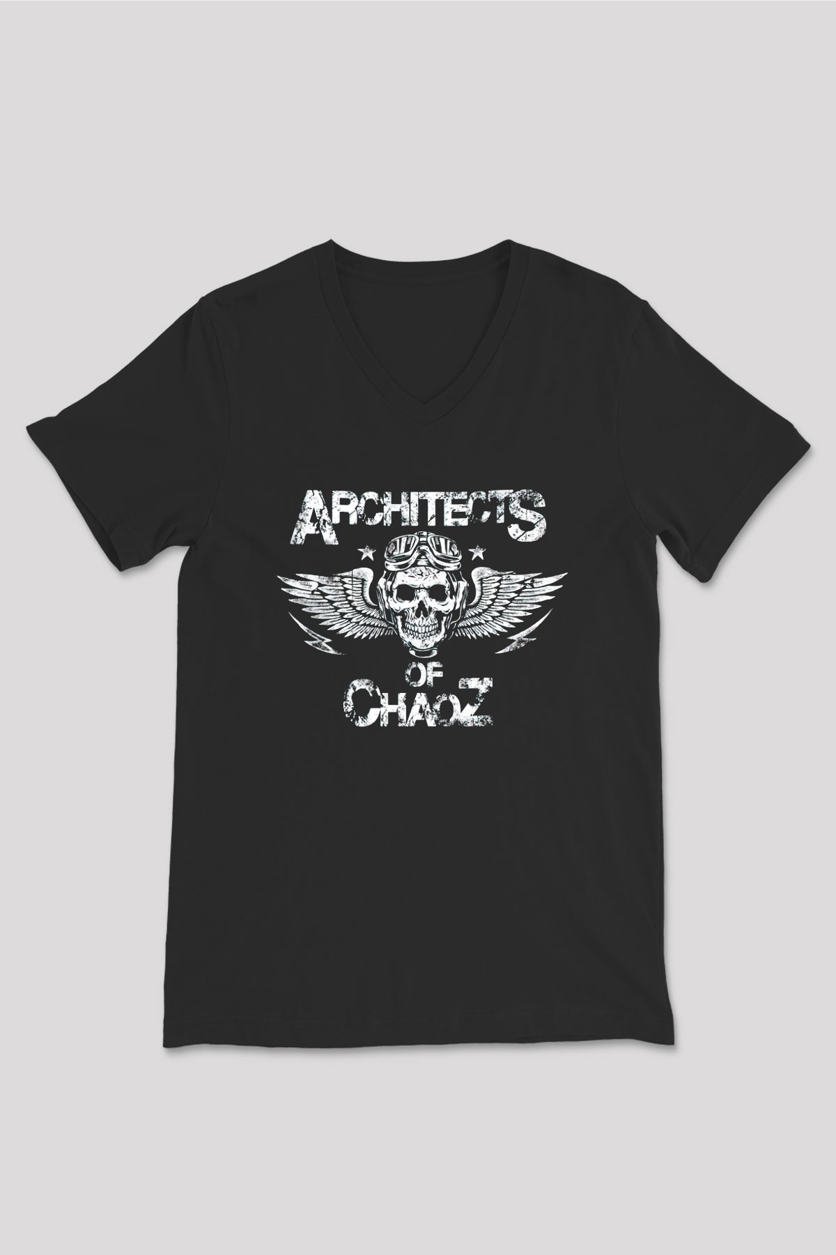 Architects Siyah Unisex V Yaka Tişört T-Shirt