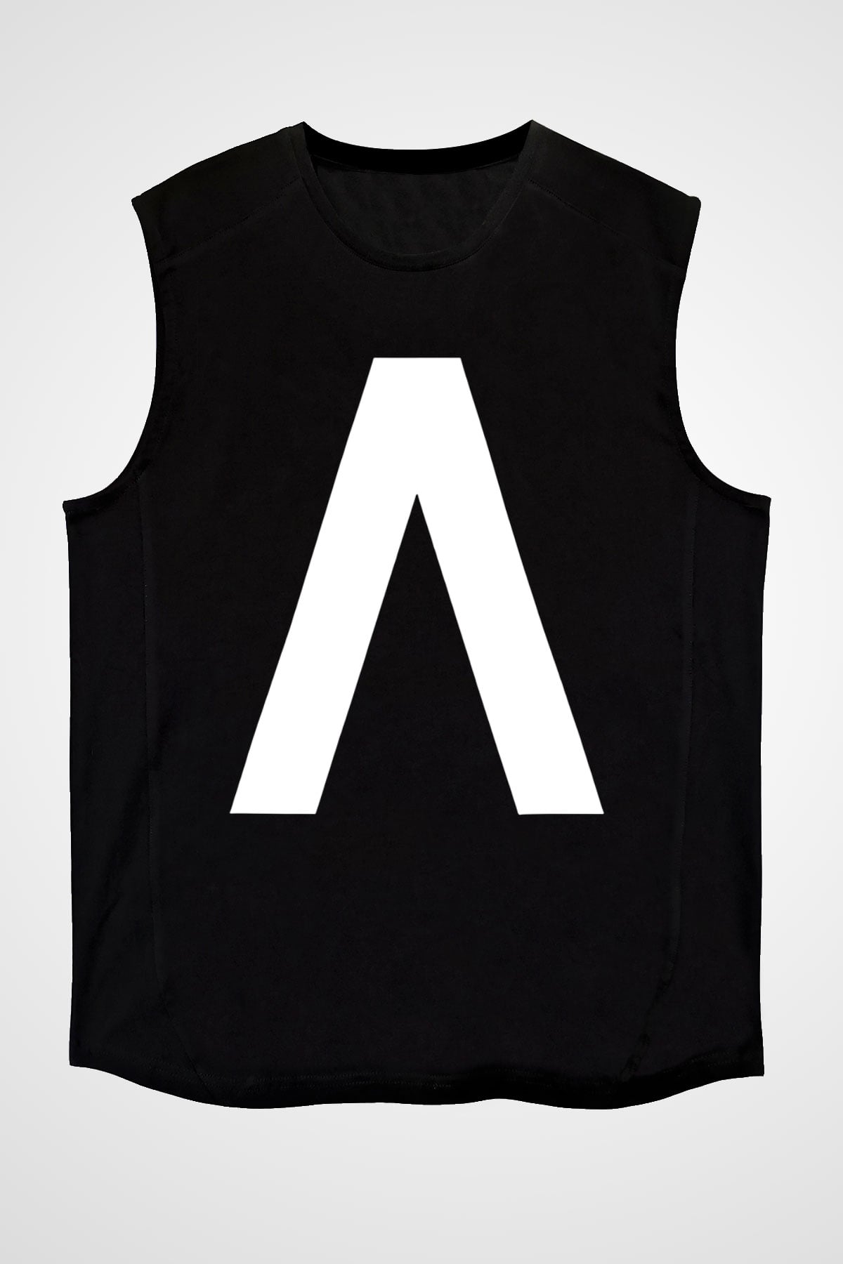 Archive Baskılı Unisex Siyah Kolsuz Tişört - Tshirt