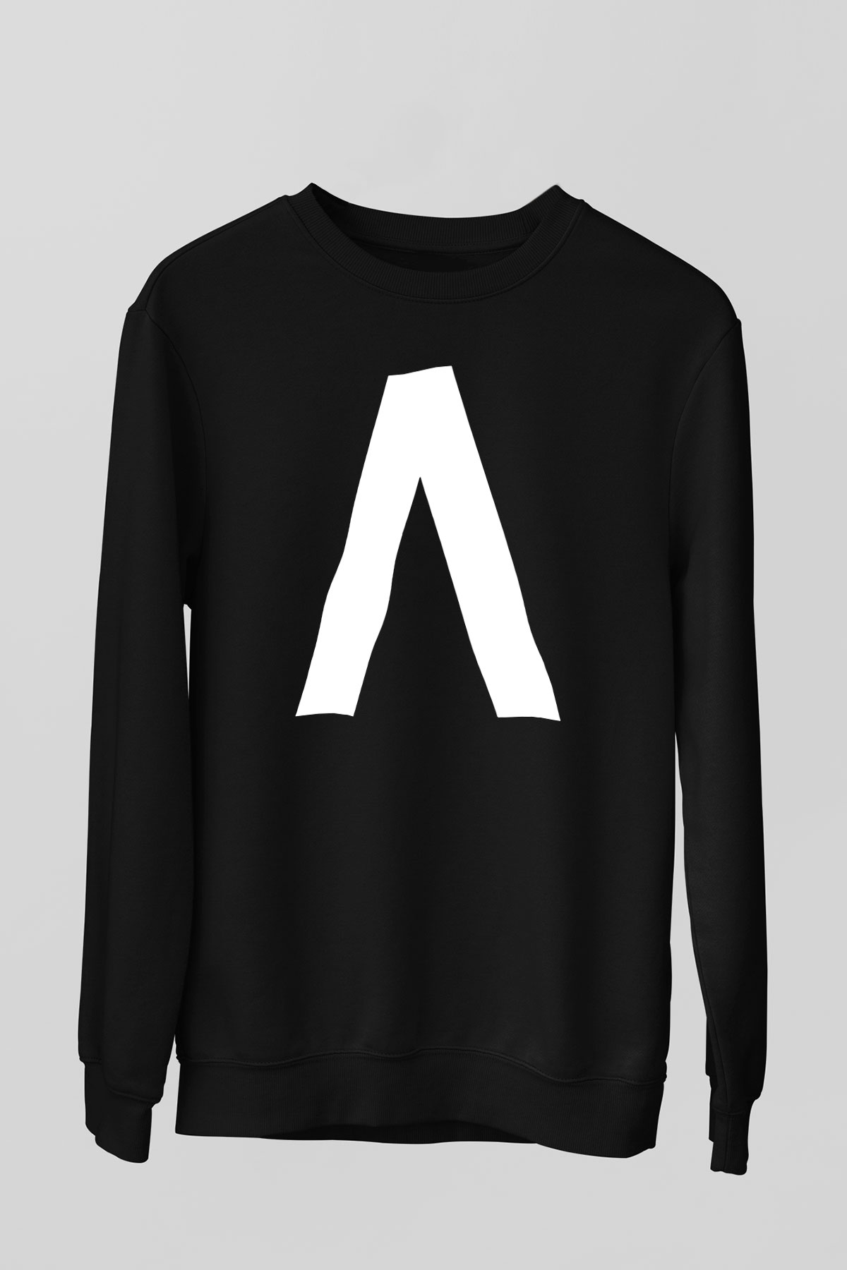 Archive Baskılı Unisex Siyah Sweatshirt