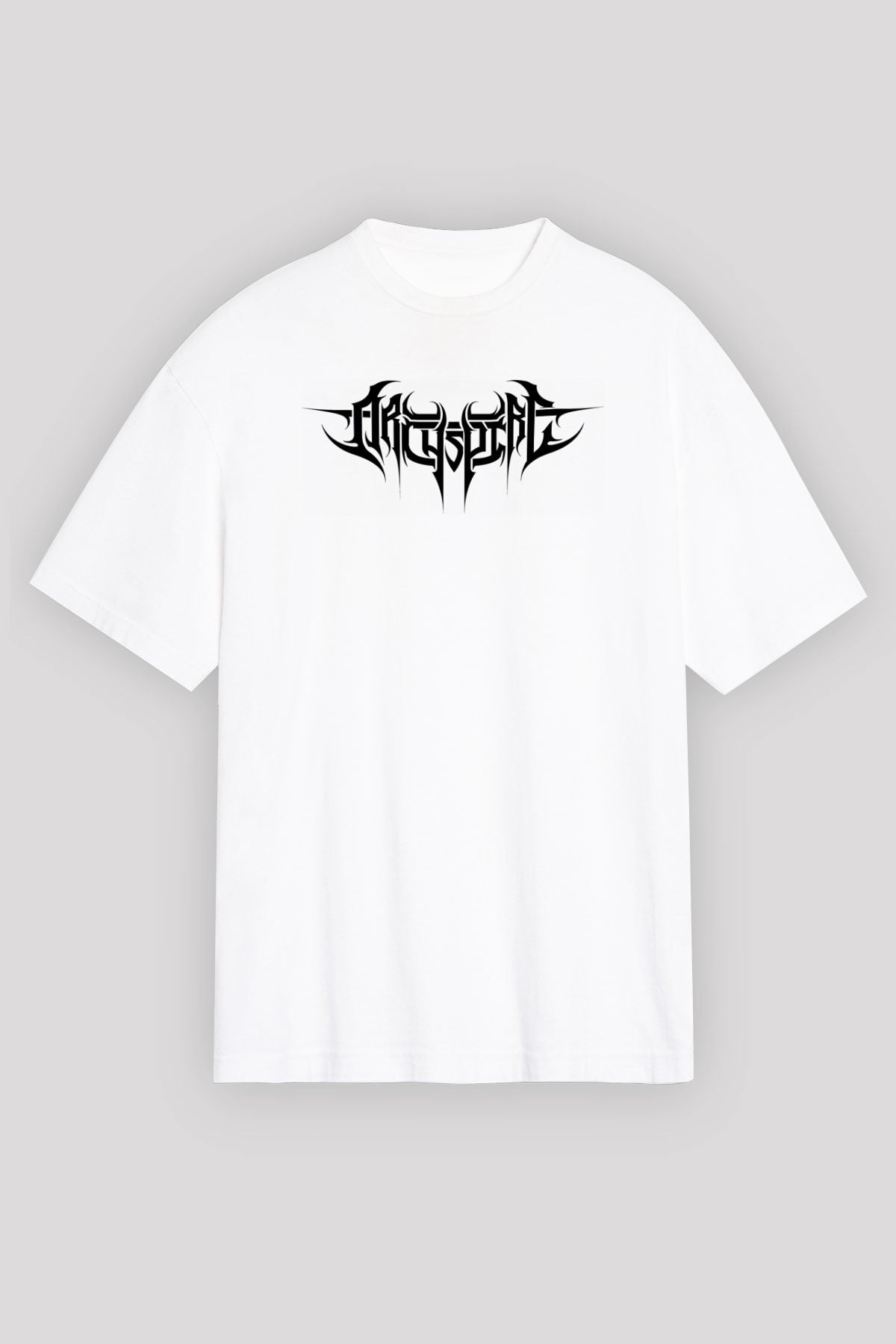 Archspire Baskılı Beyaz Unisex Oversize Tişört - Tshirt