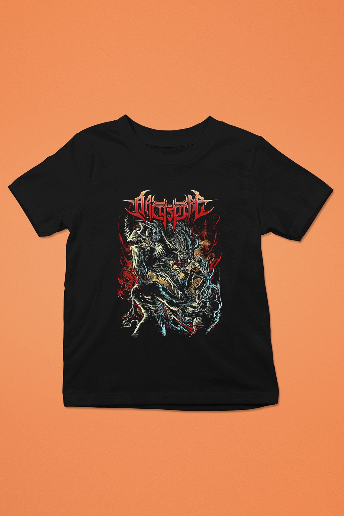 Archspire Baskılı Unisex Siyah Çocuk Tişört - Tshirt