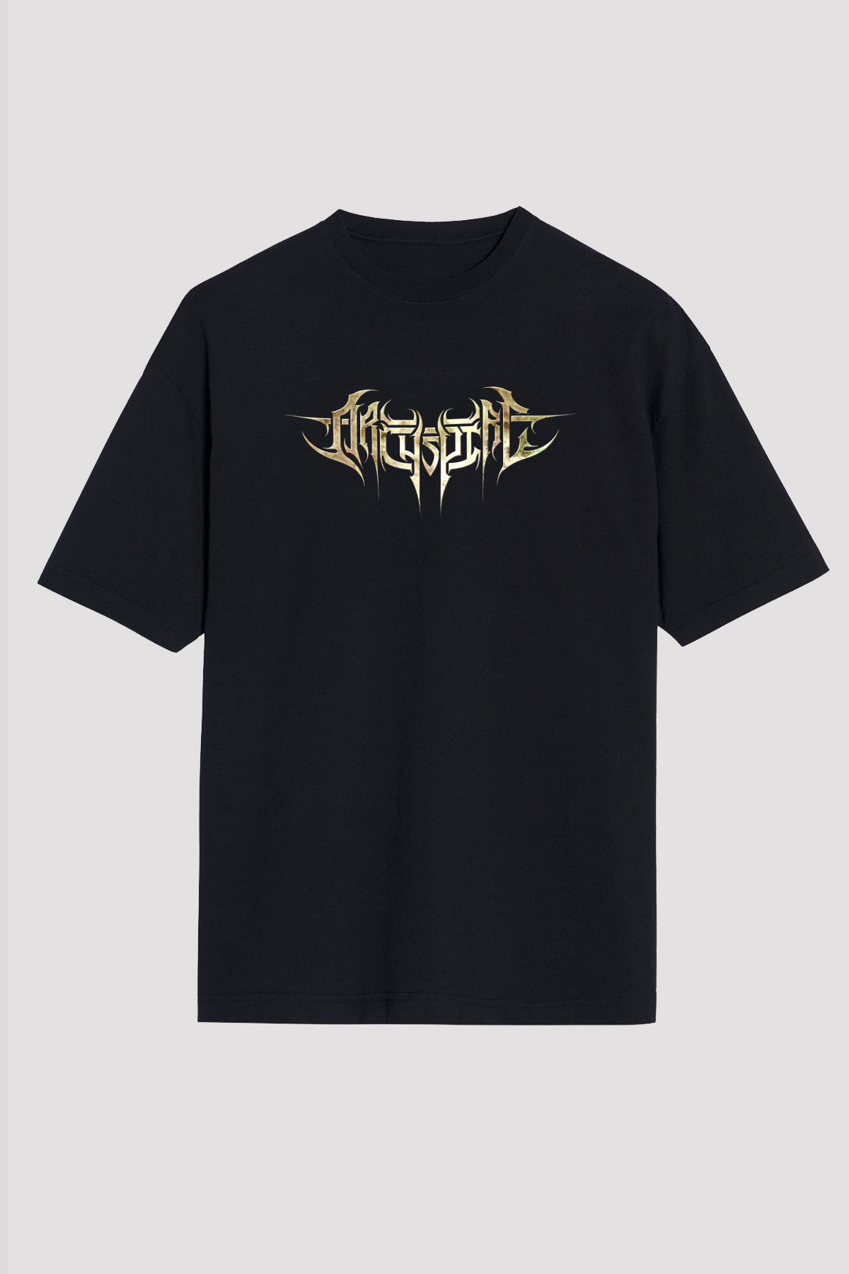 Archspire Baskılı Unisex Siyah Oversize Tişört - Tshirt