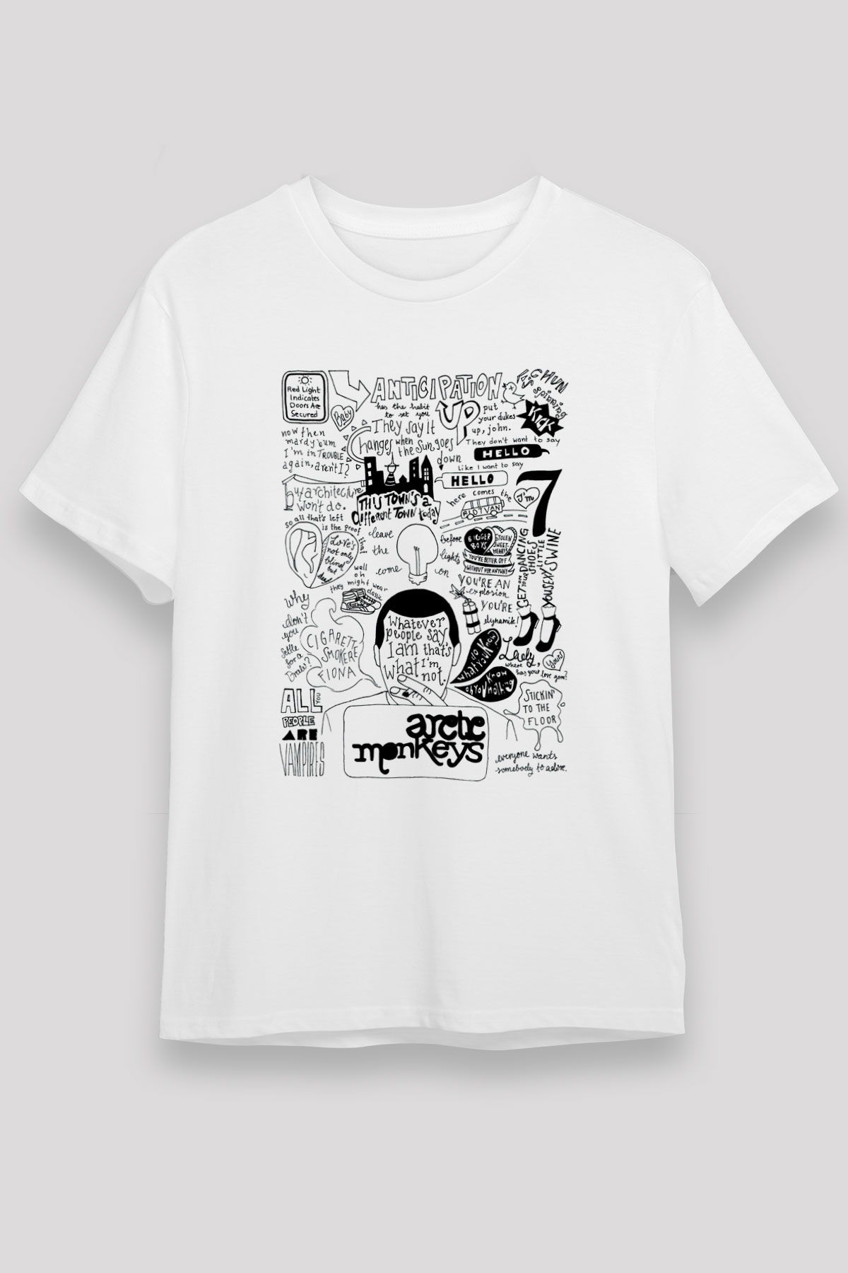 Arctic Monkeys Anticipation White Unisex Tee - STREETWEAR